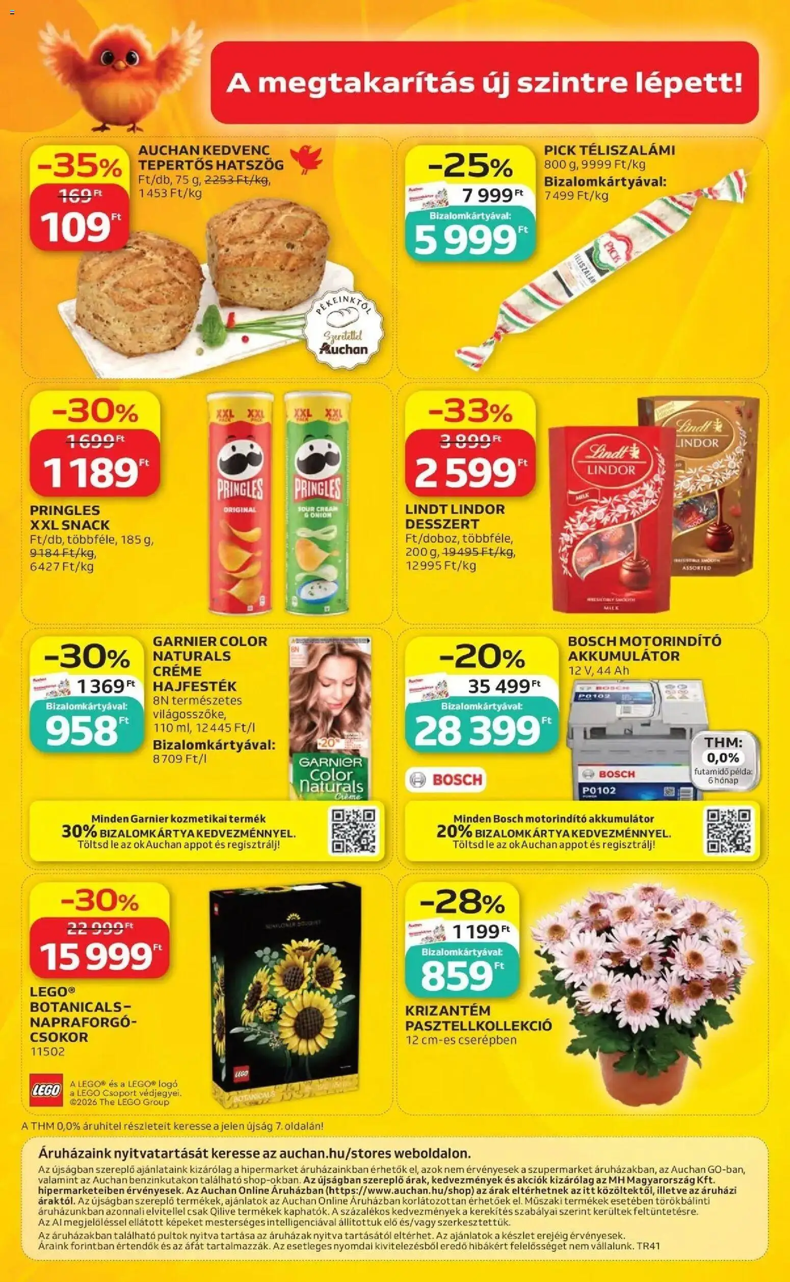 Auchan akciós újság Szolnok - 2026.10.08. -tól/töl > akció, lapozható szórólap 🛍️ | Oldal: 52 | Termékek: Napraforgó, Lindor, Desszert, Téliszalámi