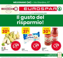 Anteprima del volantino Eurospar volantino Melegnano valido a partire dal 15/10/2026