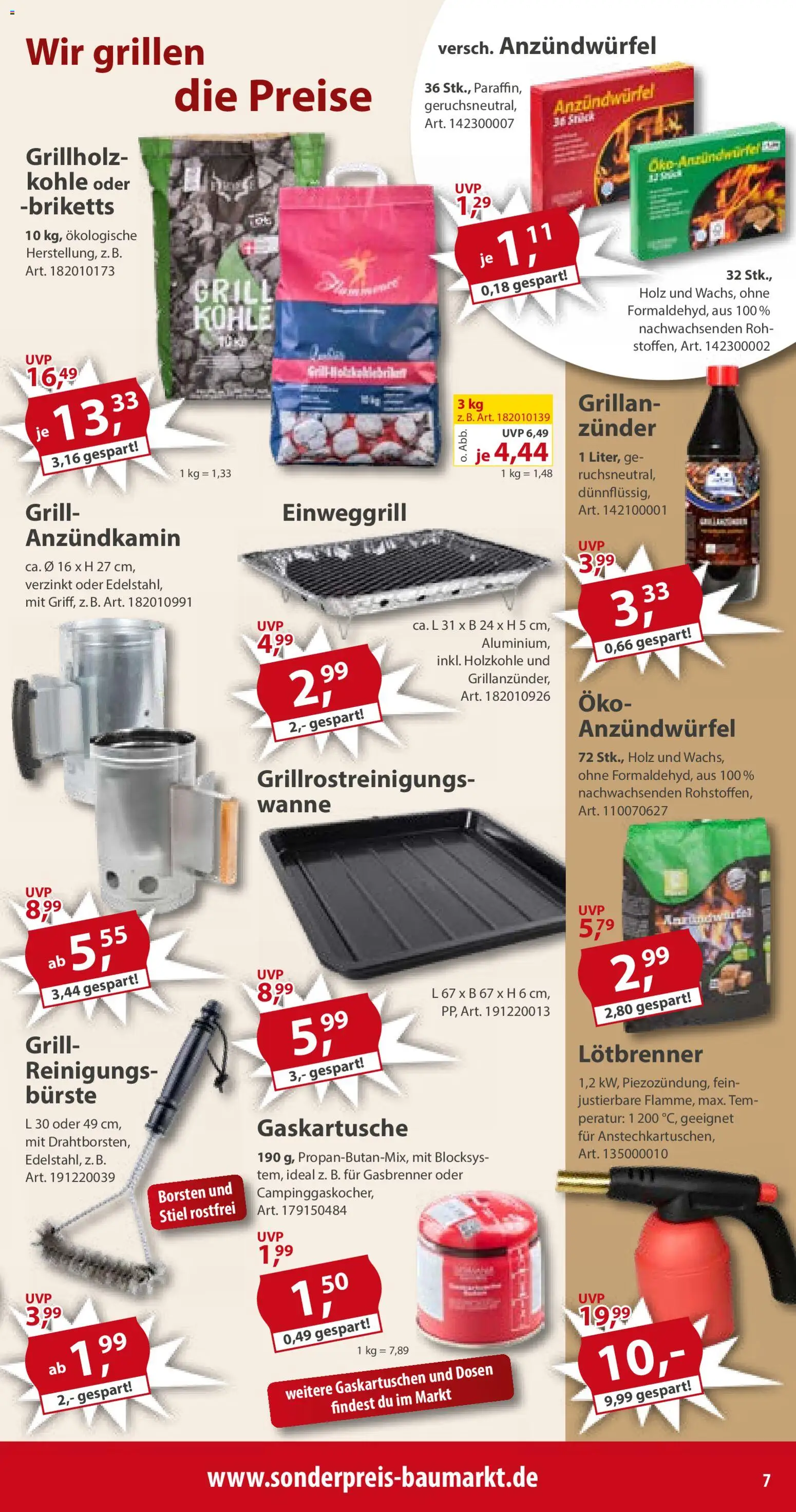Sonderpreis Baumarkt Prospekt 	 – gültig ab 16.05.2026 | Seite: 7 | Produkte: Grill, Bürste