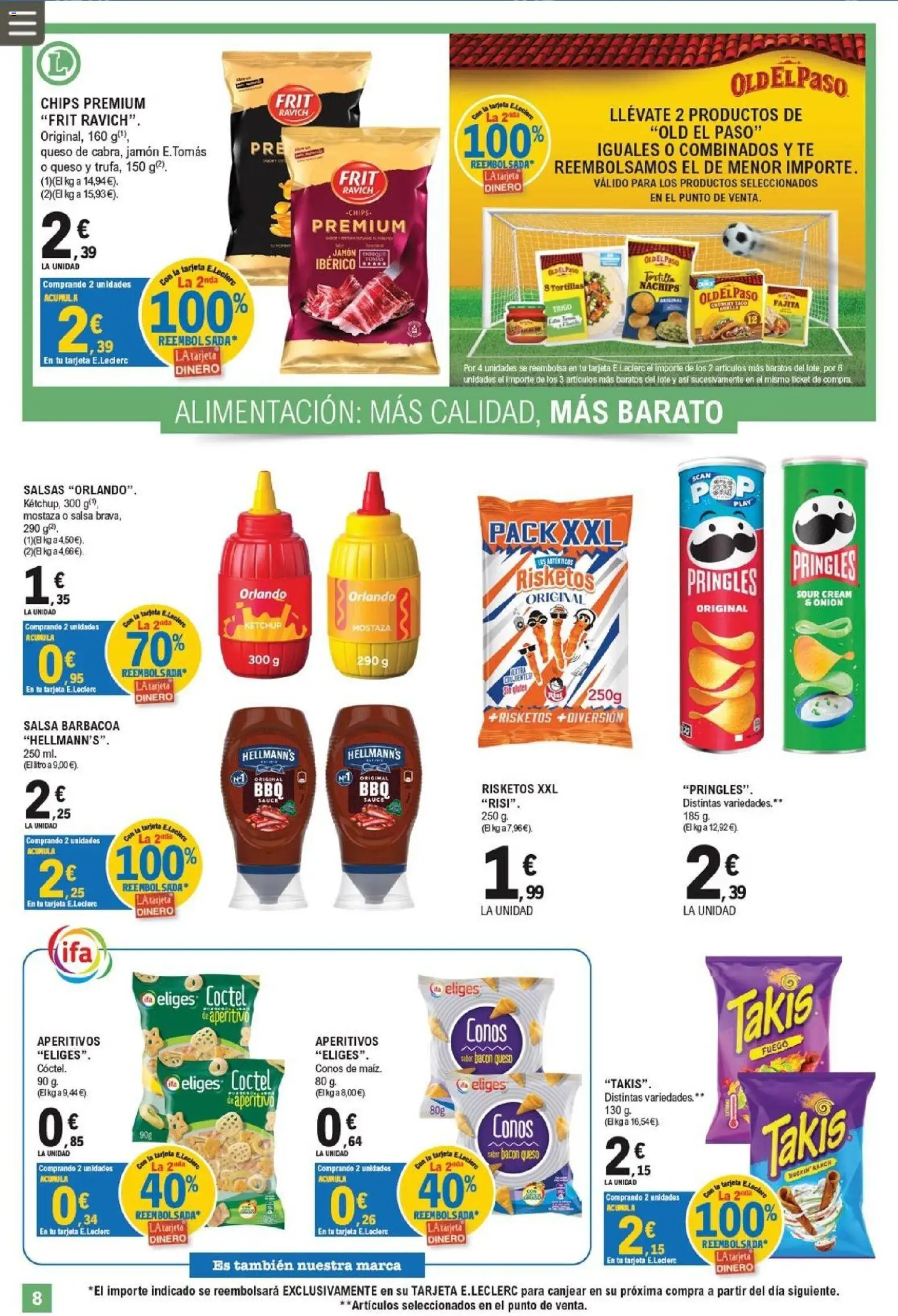 E.Leclerc Trujillo │ válido desde el 01/07/2026 | Página: 8 | Productos: Queso, Jamón, Té, Barbacoa