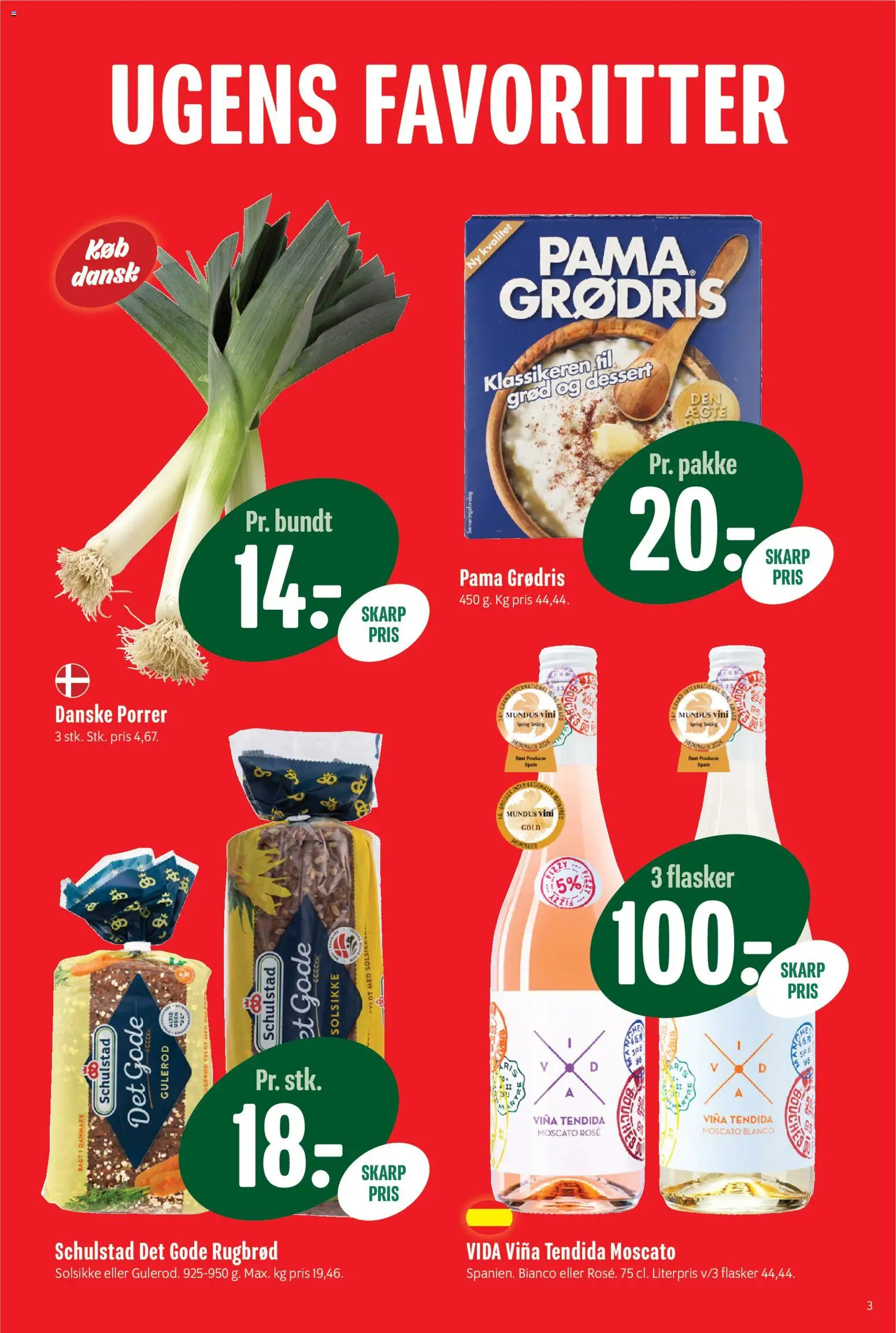 Min Købmand tilbudsavis – gyldig fra 30/10/2026 | Side: 3 | Produkter: Porrer, Gulerod, Rugbrød