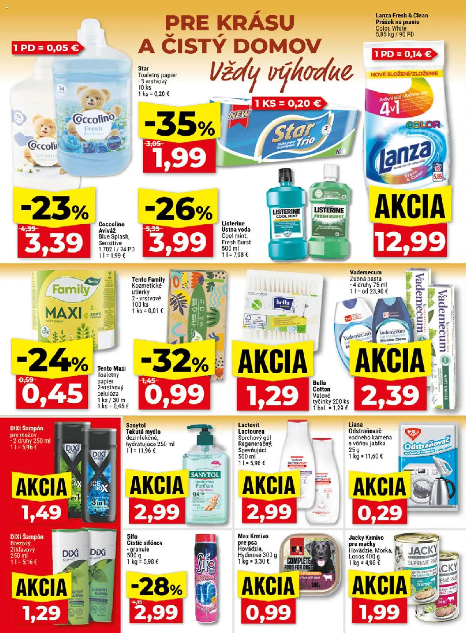 Nové Klas akcie – leták je platný od 07.09.2026 | Strana: 25 | Produkty: Listerine, Granule, Coccolino, Lactovit