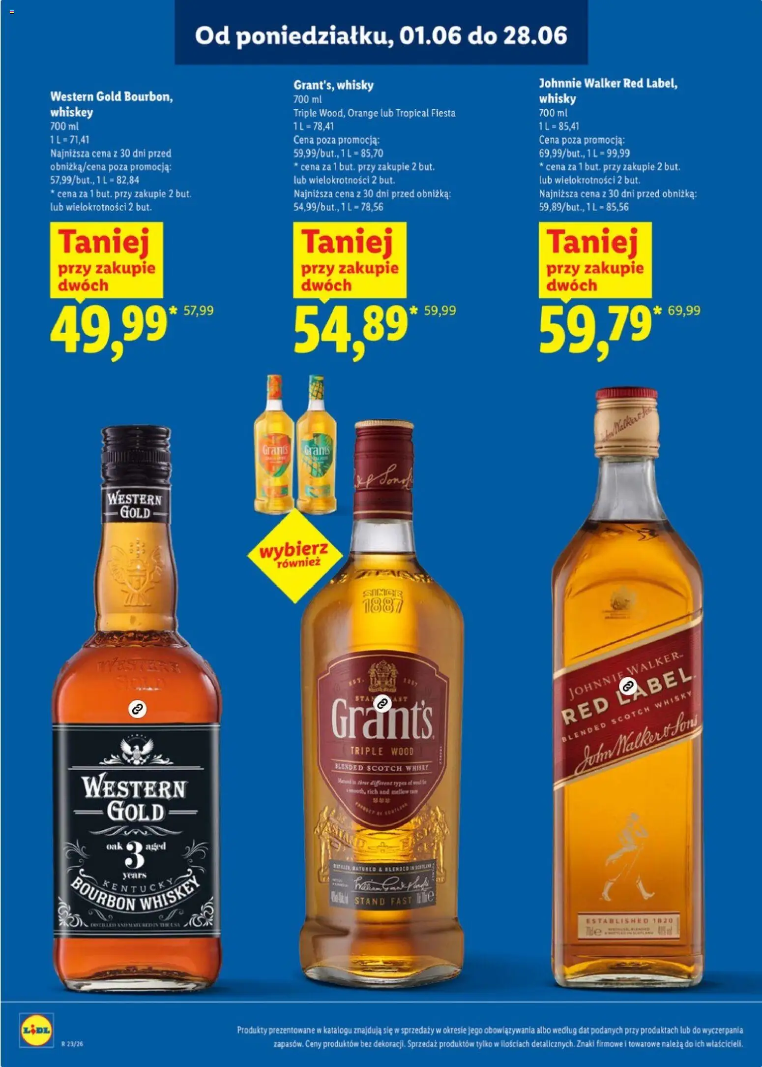Lidl Katalog alkoholi mocnych od 01.06.2026 | Strona: 9 | Produkty: Grant's, Bourbon, Whisky