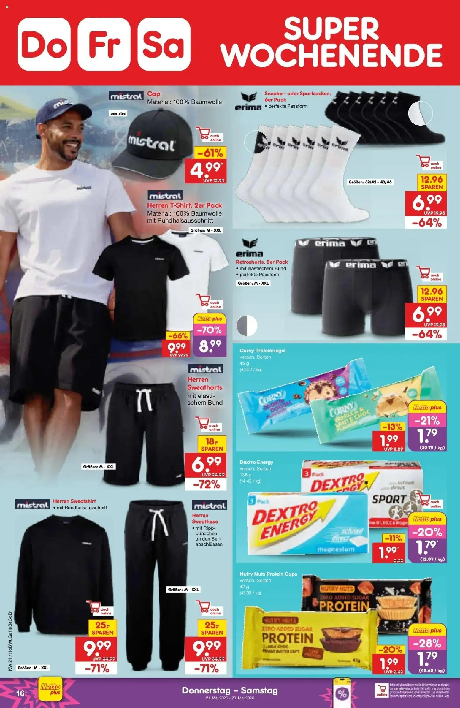 Netto Marken-Discount Prospekt Nordhausen	 – gültig ab 17.05.2026 | Seite: 18 | Produkte: Sweathose, Sweatshirt, Energy