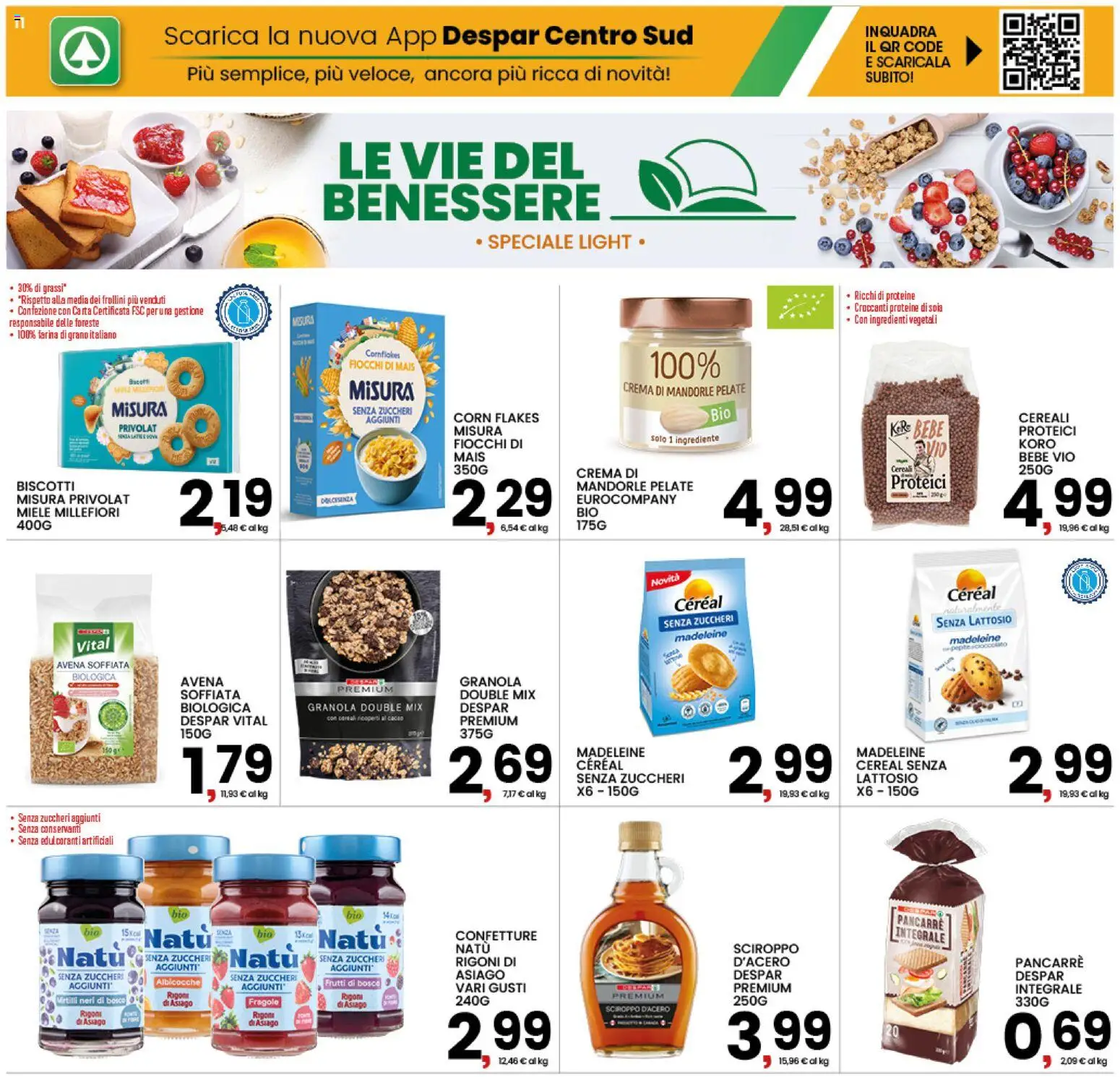 Volantino Interspar del 21/09/2026 | Pagina: 11 | Prodotti: Fragole, Fiocchi, Mirtilli, Senza lattosio