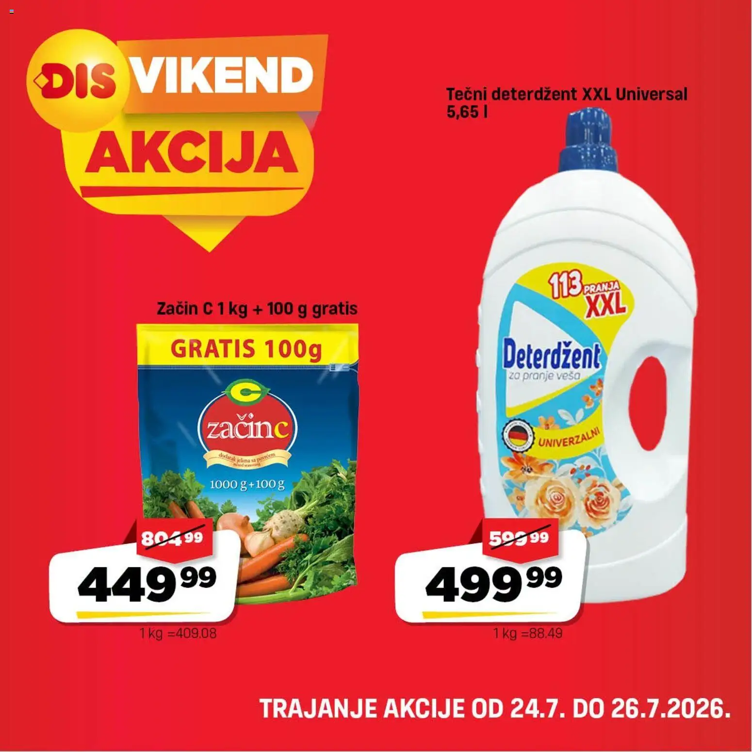 Super DIS katalog - važi od 24.07.2026 | Strana: 6 | Proizvode: Deterdžent, Tečni deterdžent