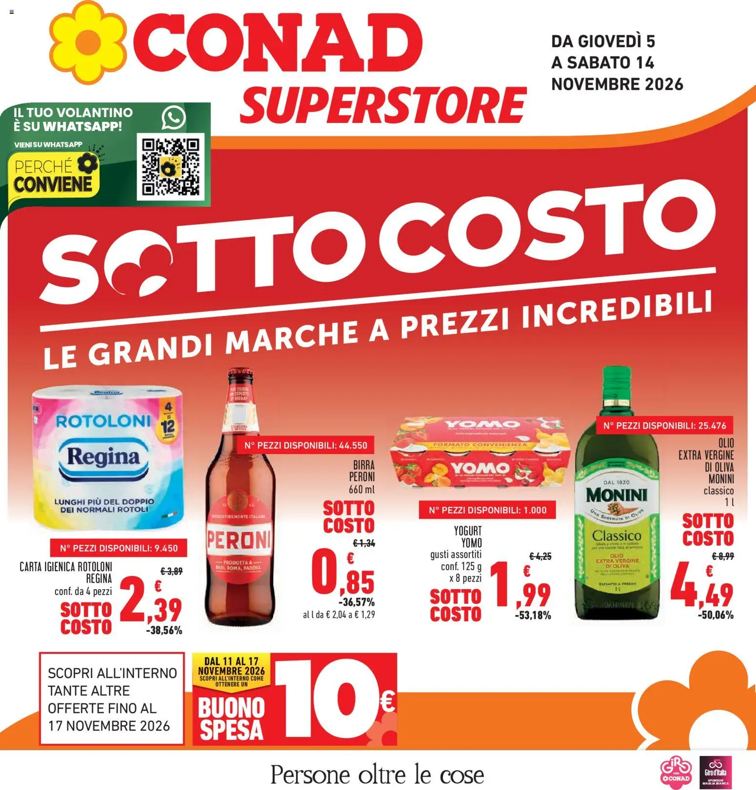 Volantino Conad del 05/11/2026 | Pagina: 1 | Prodotti: Yogurt, Birra, Olio, Olive