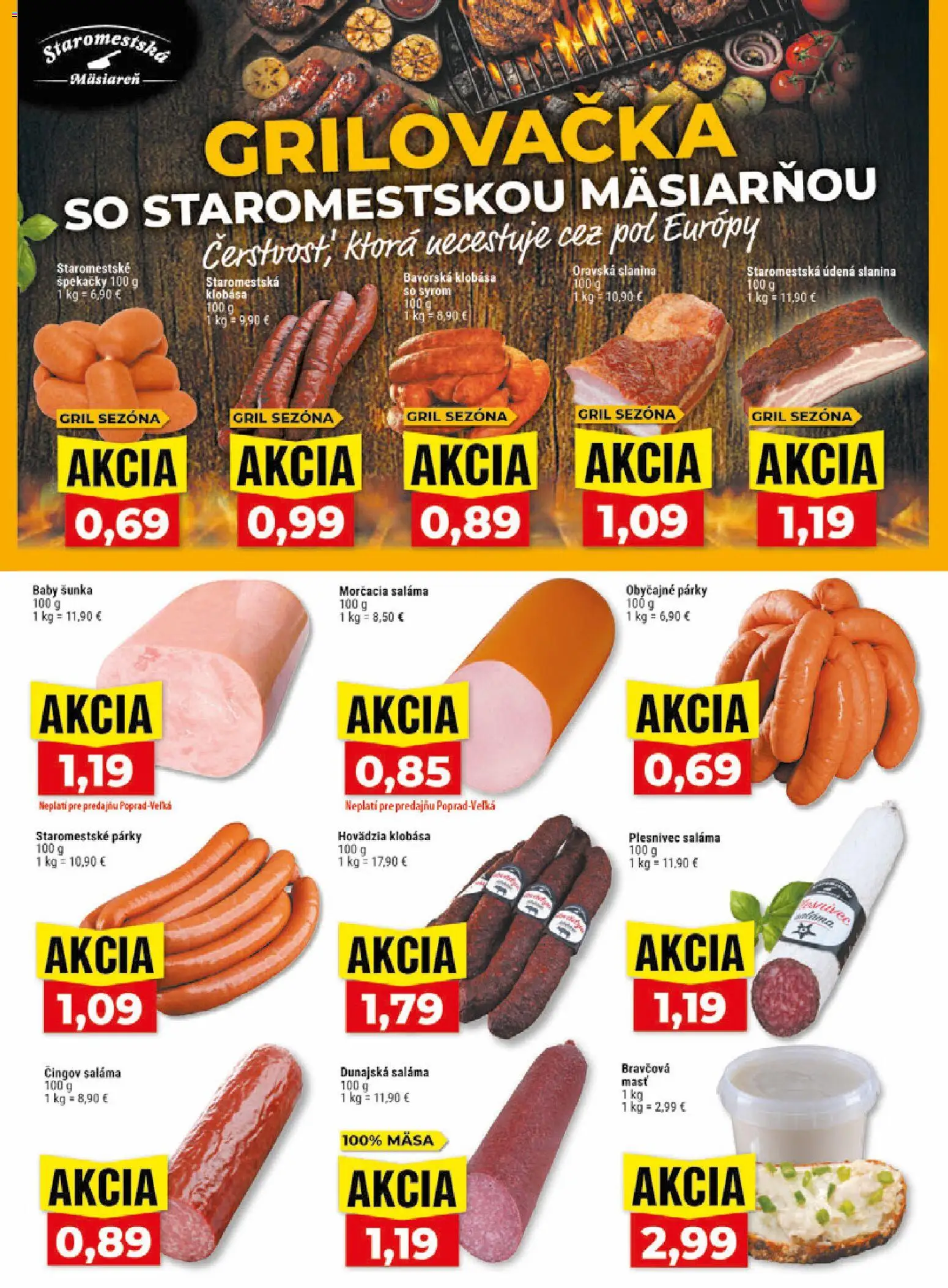 Nové Klas akcie – leták je platný od 13.07.2026 | Strana: 6 | Produkty: Gril, Saláma, Párky