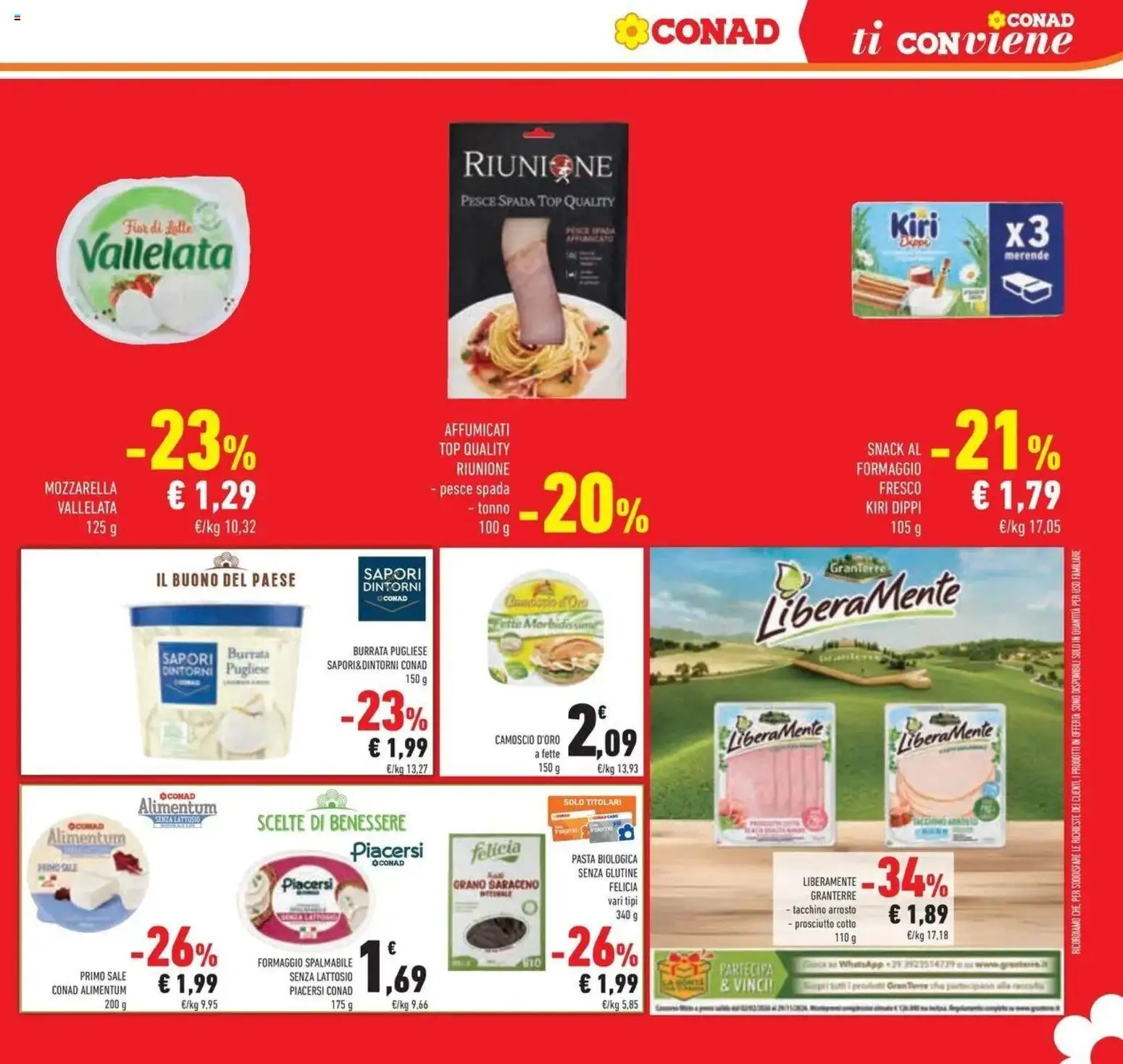 Volantino Conad del 07/10/2026 | Pagina: 37 | Prodotti: Pesce, Pasta, Formaggio fresco, Senza lattosio