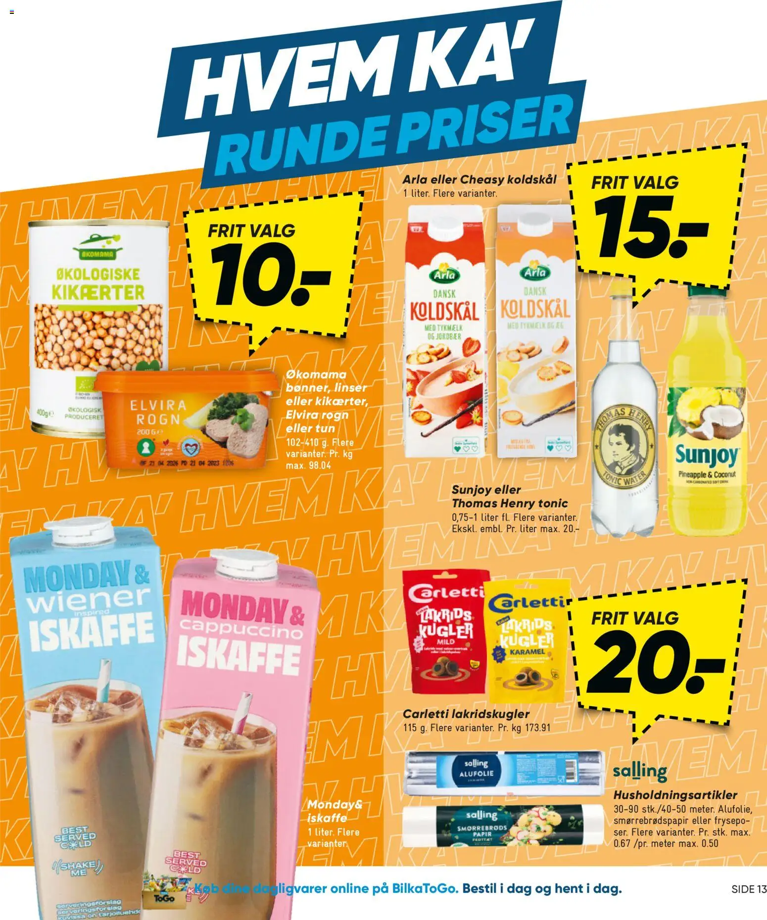 Bilka tilbudsavis – gyldig fra 22.05.2026 | Side: 16 | Produkter: Koldskål, Kikærter, Lakrids, Tun