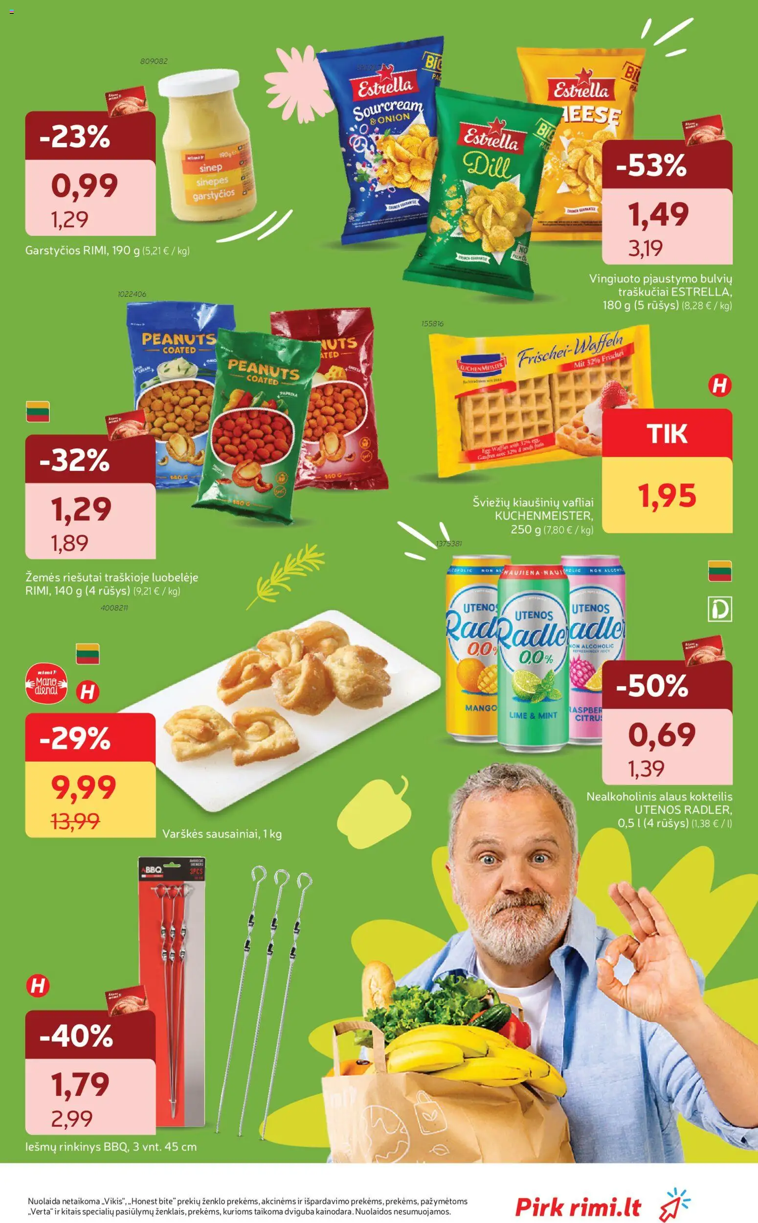 Rimi akcijos nuo 09.06.2026 | Puslapis: 5 | Prekių: Riešutai, Paprika, Vafliai, Traškučiai