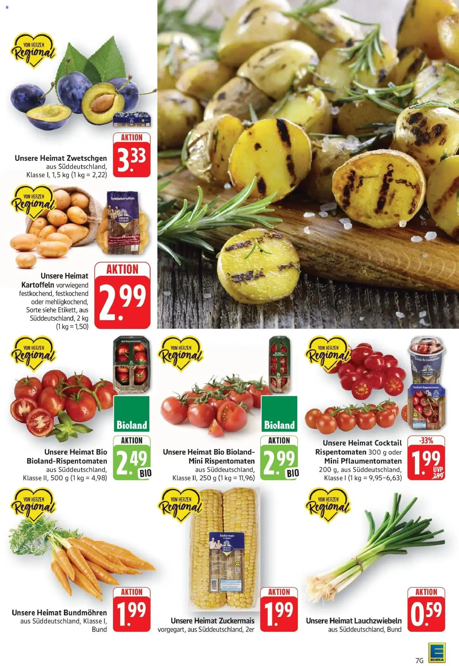 Edeka Prospekt Göppingen – gültig ab 27.07.2026 | Seite: 7 | Produkte: Zwetschgen, Kartoffeln
