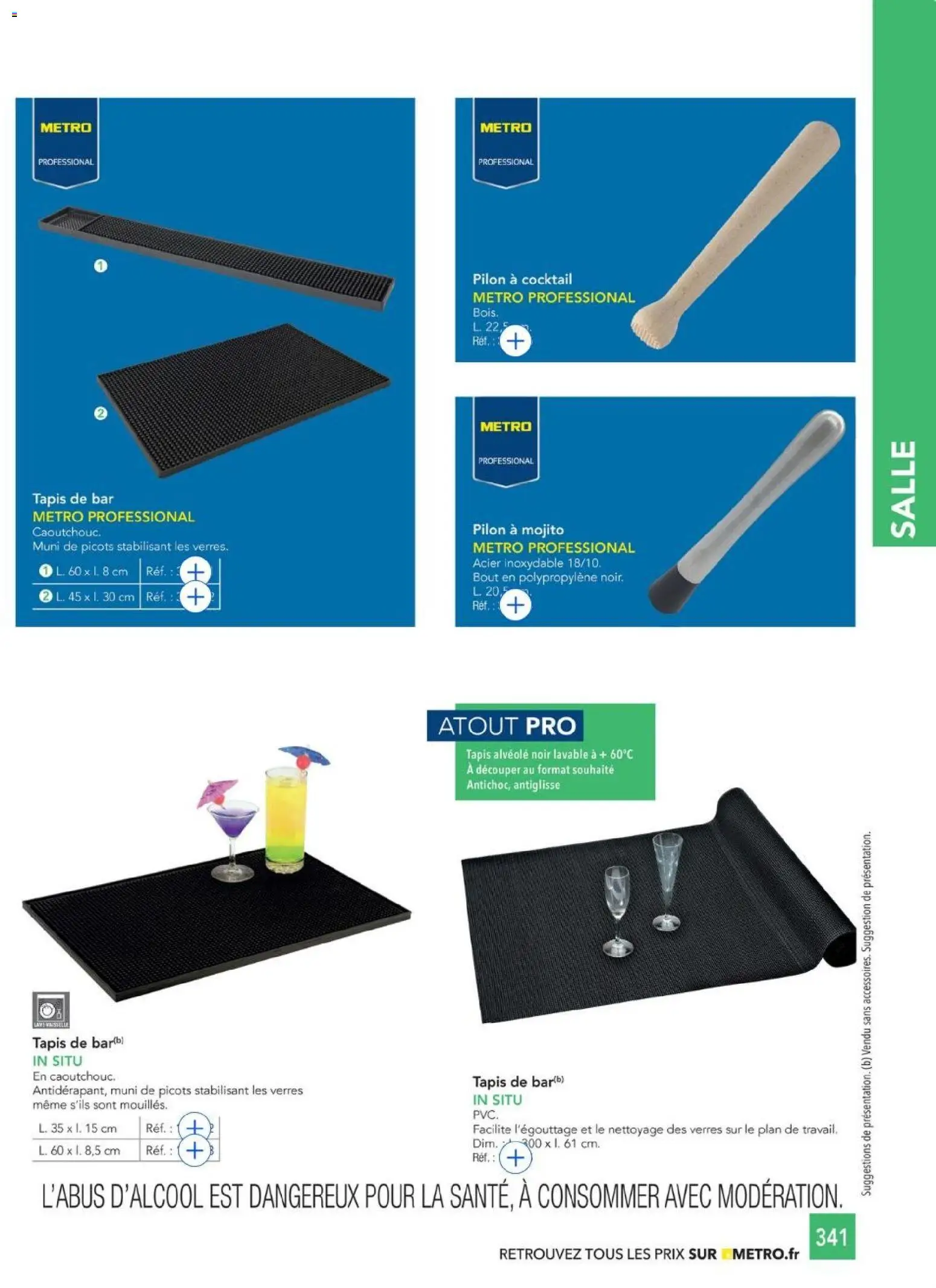 {H1} | Page: 341 | Produits: Tapis, Verres, Cocktail