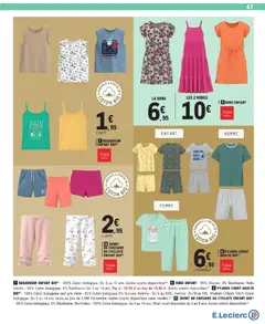 E.Leclerc - Prévisualisation de 9 PYJAMA COURT ADULTE BIO, Pyjama court adulte bio valide à partir de 23/06/2026 | Page: 47
