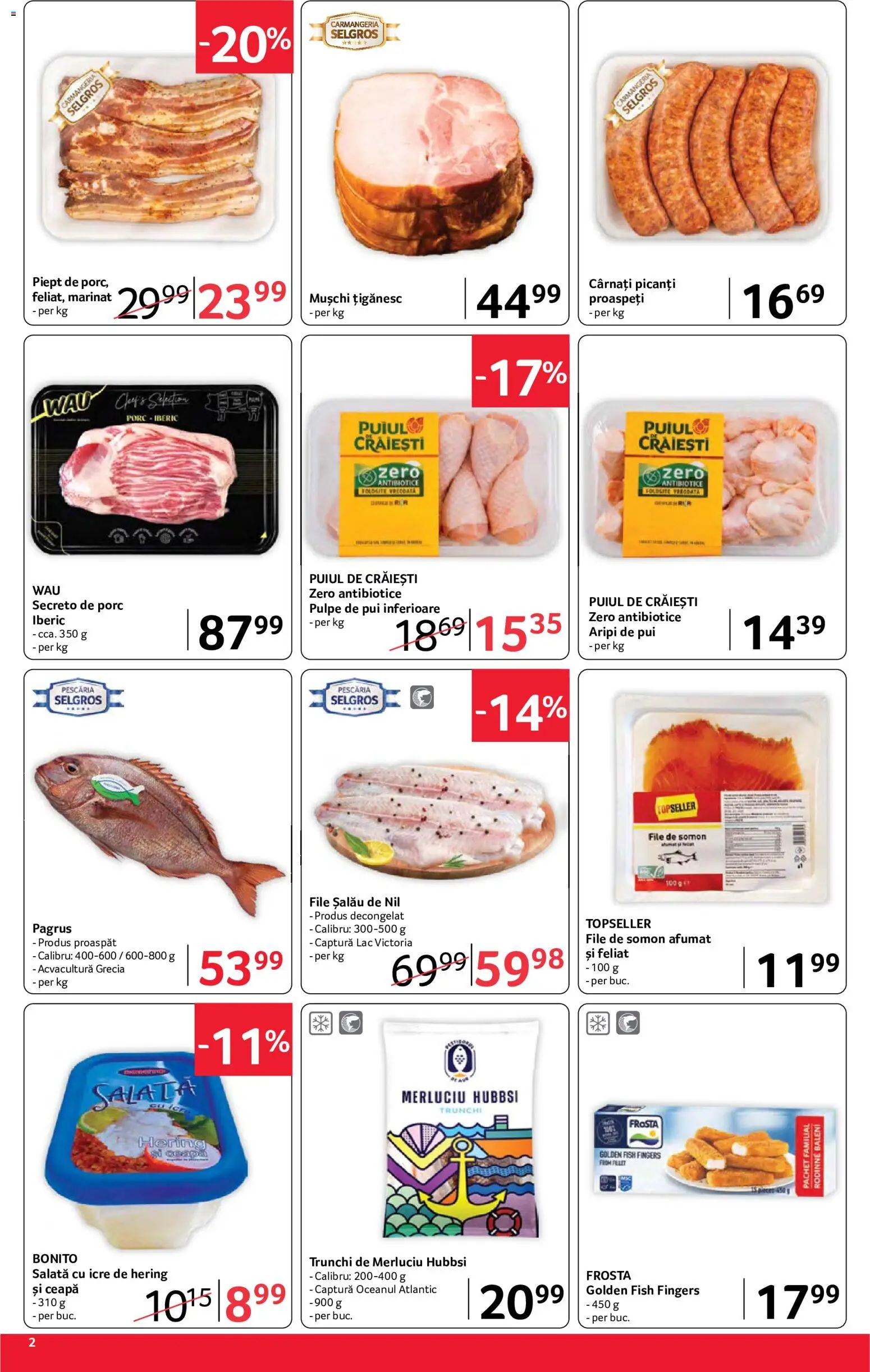Noul catalog Selgros – valabil de la 18.09.2026 | Pagină: 2 | Produse: Muschi tiganesc, Trunchi de Merluciu, Mușchi, Ceapă