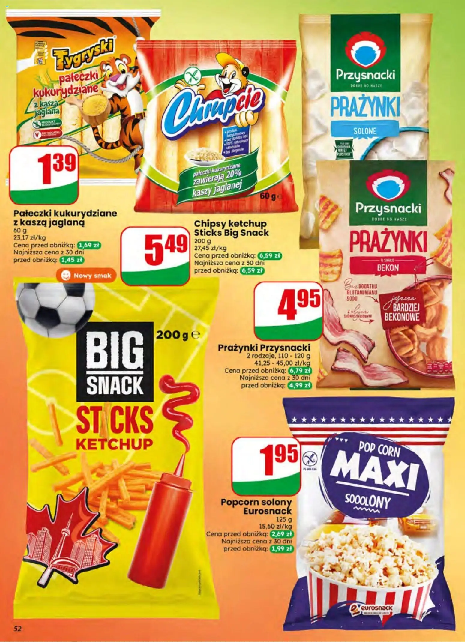Dino gazetka od 01.07.2026 | Strona: 52 | Produkty: Chipsy, Ketchup, Popcorn, Kasza jaglana