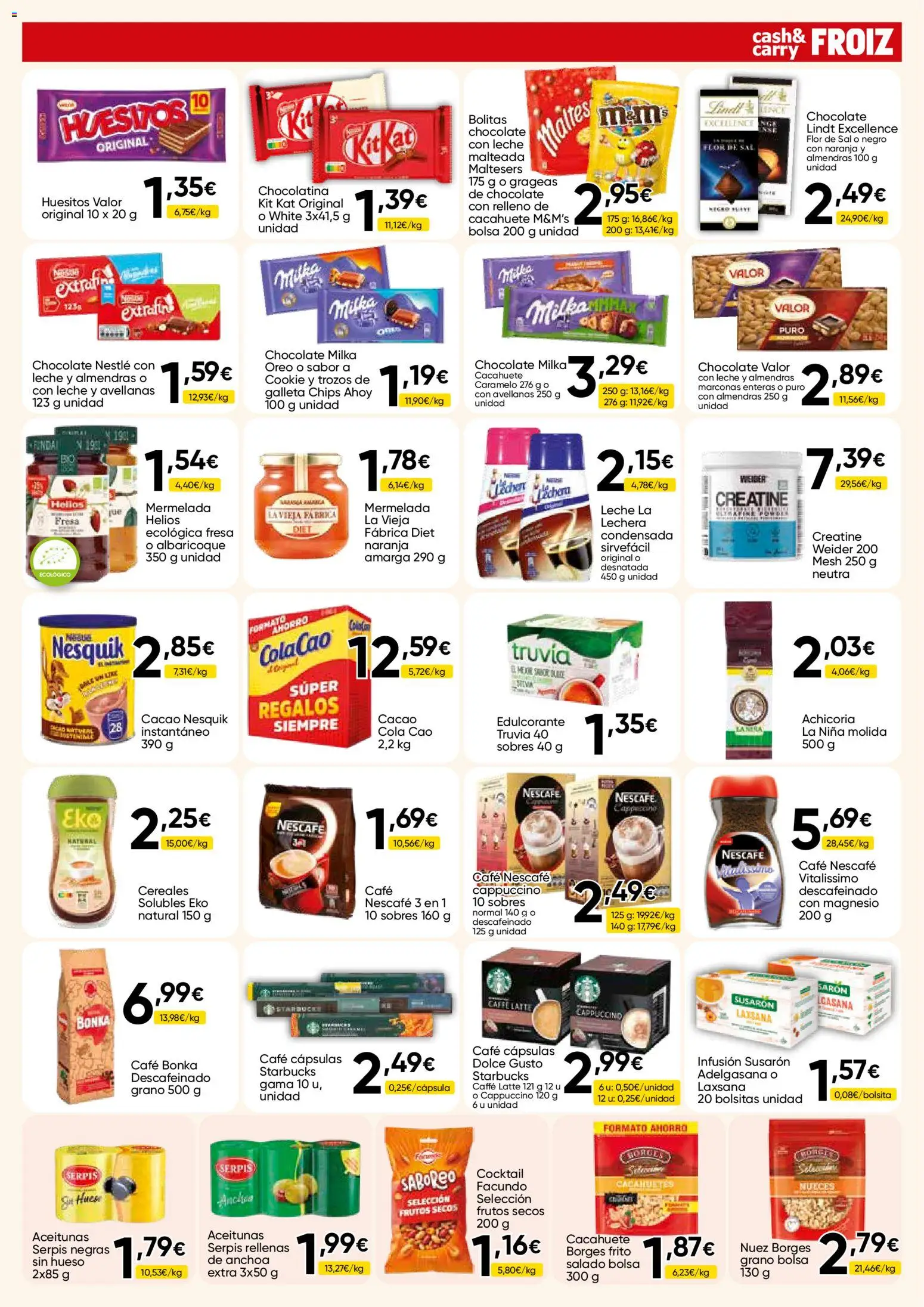 Froiz - Folleto Cash │ válido desde el 15/09/2026 | Página: 5 | Productos: Aceitunas, Leche, Frutos secos, Bolsa