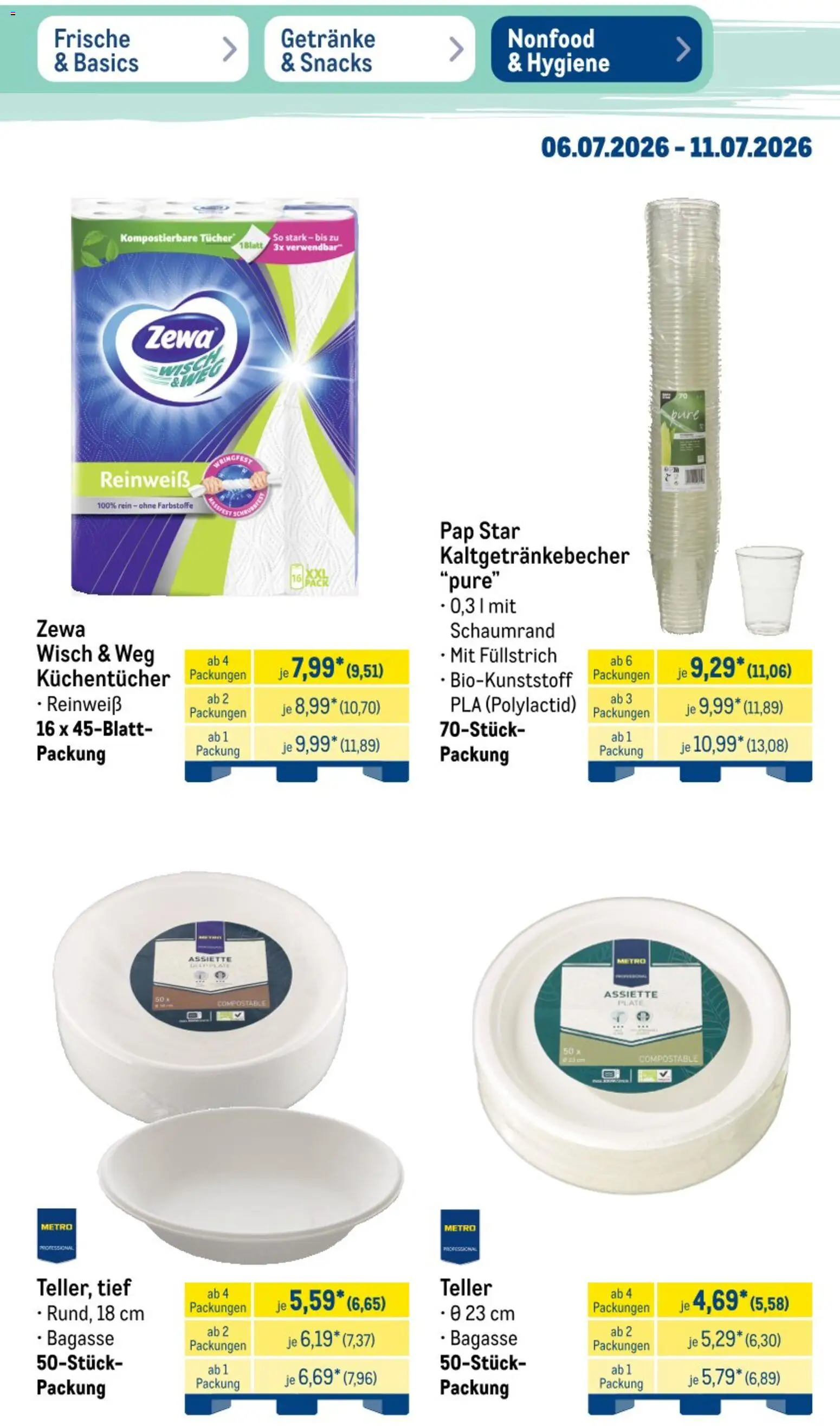 Metro Non Food & Hygiene – gültig ab 06.07.2026 | Seite: 14 | Produkte: Zewa