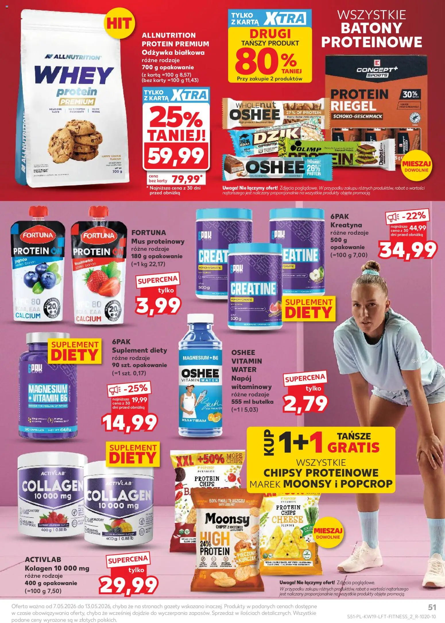 Kaufland gazetka od 07.05.2026 | Strona: 51 | Produkty: Karta, Chipsy, Kurczak, Odżywka