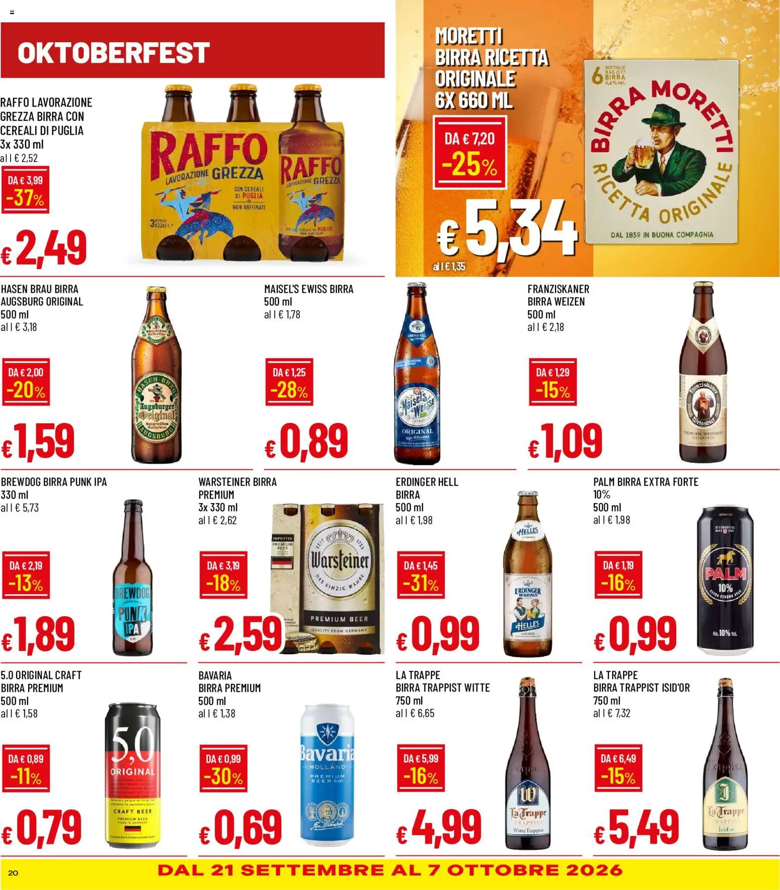 Volantino Galassia del 17/09/2026 | Pagina: 20 | Prodotti: Birra, Cereali