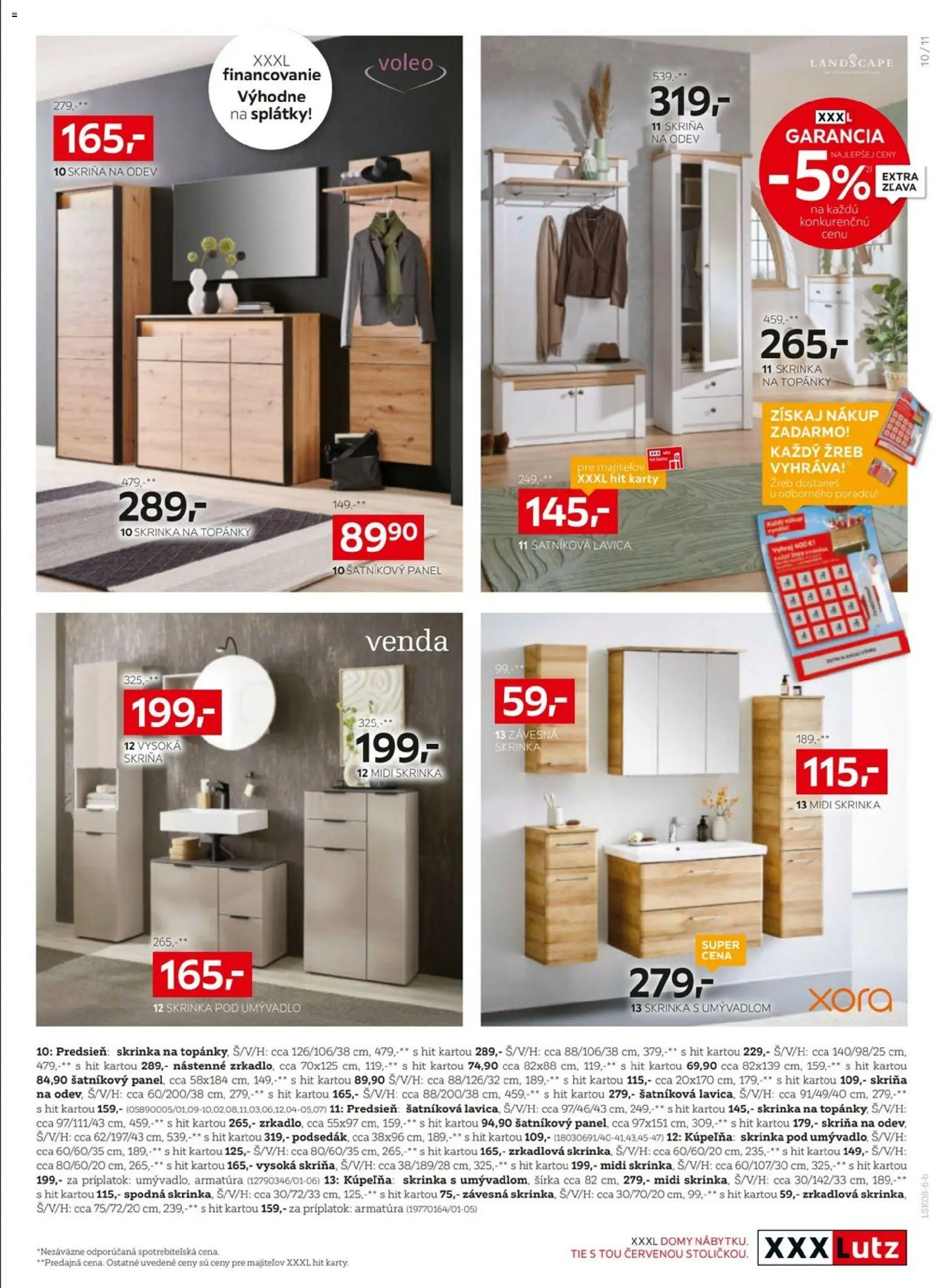 Nové XXXLutz akcie – leták je platný od 10.08.2026 | Strana: 11 | Produkty: Skriňa, Kúpelňa, Skrinka pod umývadlo, Skrinka s umývadlom