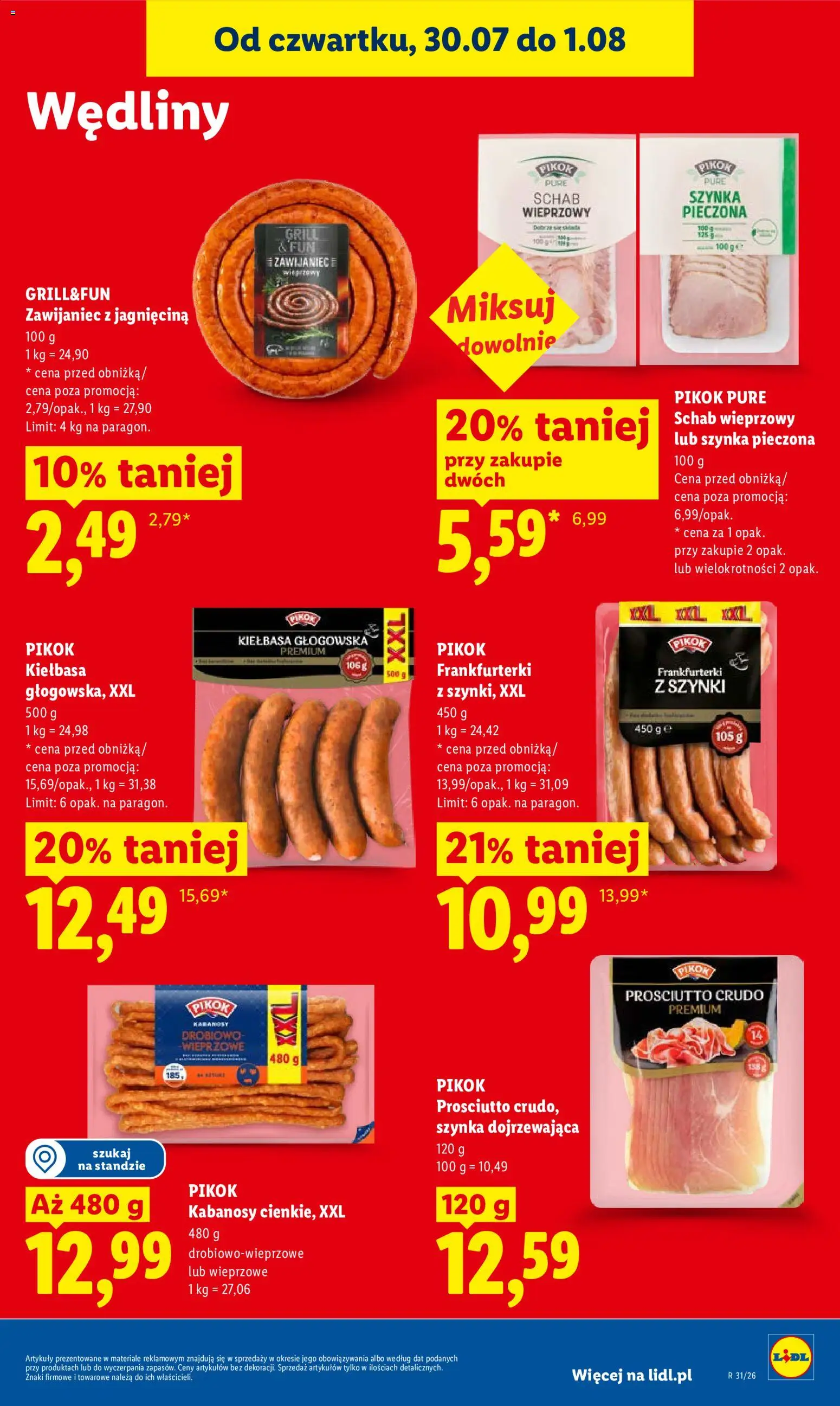 Lidl Polsko leták od 30.07.2026 | Strana: 65 | Produkty: Prosciutto, Crudo, Pikok
