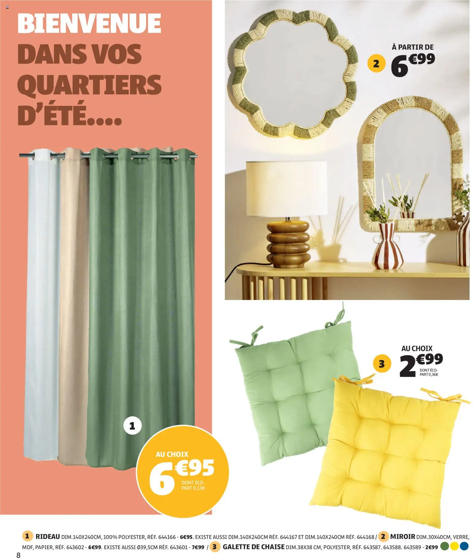 {H1} | Page: 6 | Produits: Chaise, Miroir, Galette de chaise, Rideau