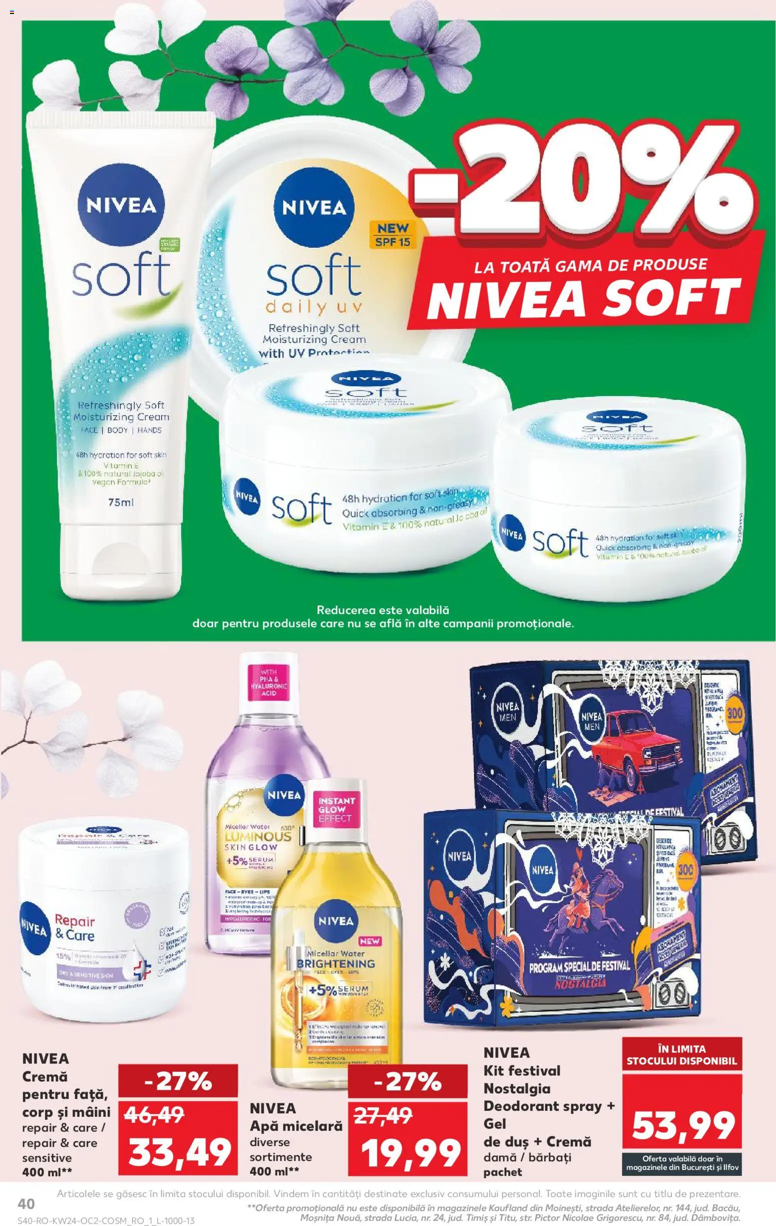 Kaufland RO akciós ujság - amely érvényes a következő dátumtól: 10.06.2026 | Oldal: 40 | Termékek: Body, Vegán
