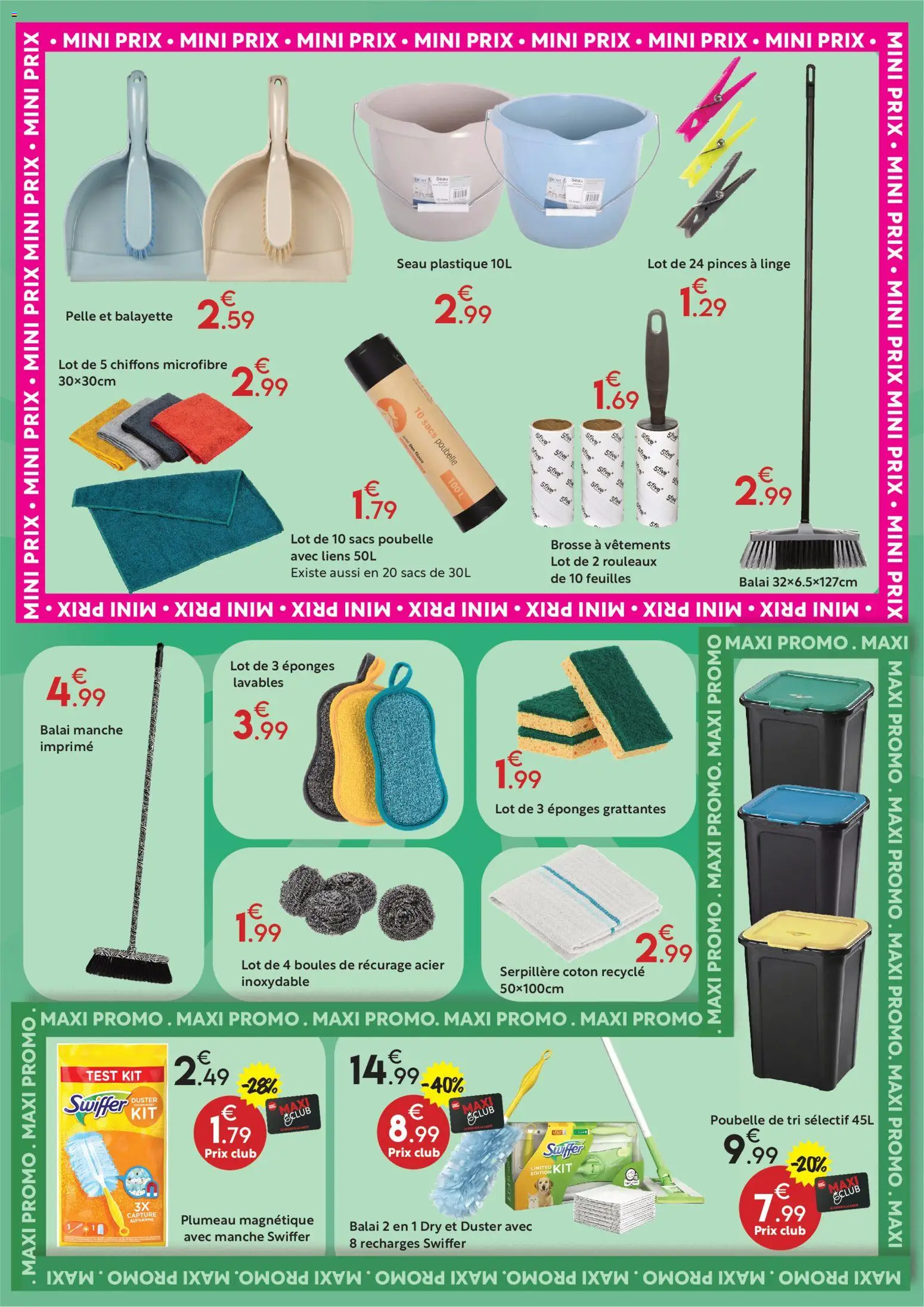 {H1} | Page: 15 | Produits: Coton, Balai, Vêtements, Sacs poubelle