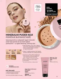 Make-Up + Care lagani mineralni puder, Lagani mineralni puder koji pomaže da ton kože izgleda ujednačeno za izgled blistavog, zdravog sjaja. Daje koži blistav, zdrav sjaj sa laganim prozračnim nadogradivim pokrivanjem koje se savršeno uklapa sa kožom za najprirodniji izgled. - pregled AVON kataloga - važi od 01.06.2026 | Strana: 41