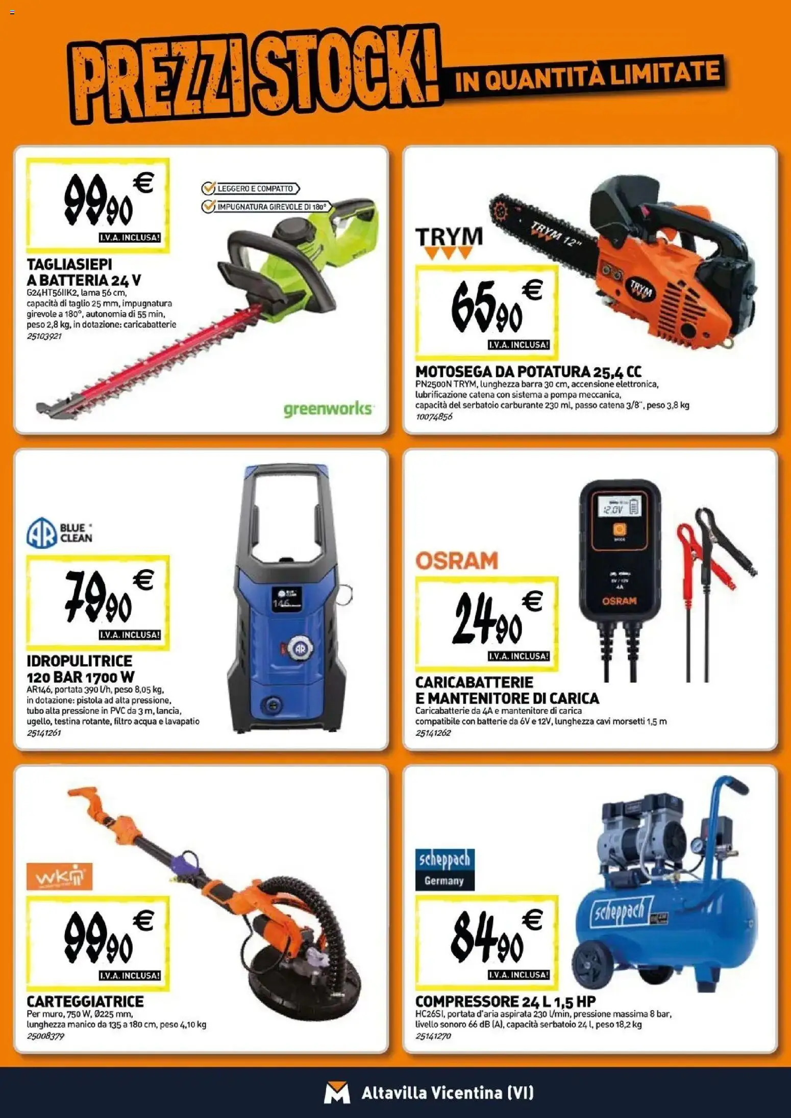 Nuovo TECNOMAT catalogo Altavilla Vicentina dal 27/08/2026 > offerte anteprima 🛍️ | Pagina: 19 | Prodotti: Compressore, Tubo, Motosega, Batterie