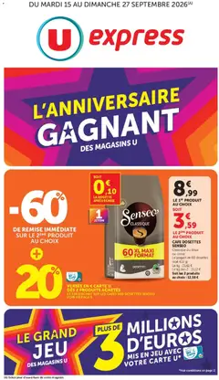 U Express - Prévisualisation de U Express - Anniversaire gagnant des Magasins U valide à partir de 15/09/2026