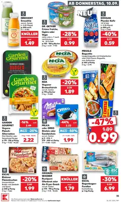 Kaufland Prospekt ab 10.09.2026 gültig | Seite: 35 | Produkte: Kefir, Burger, Baguette, Fleisch
