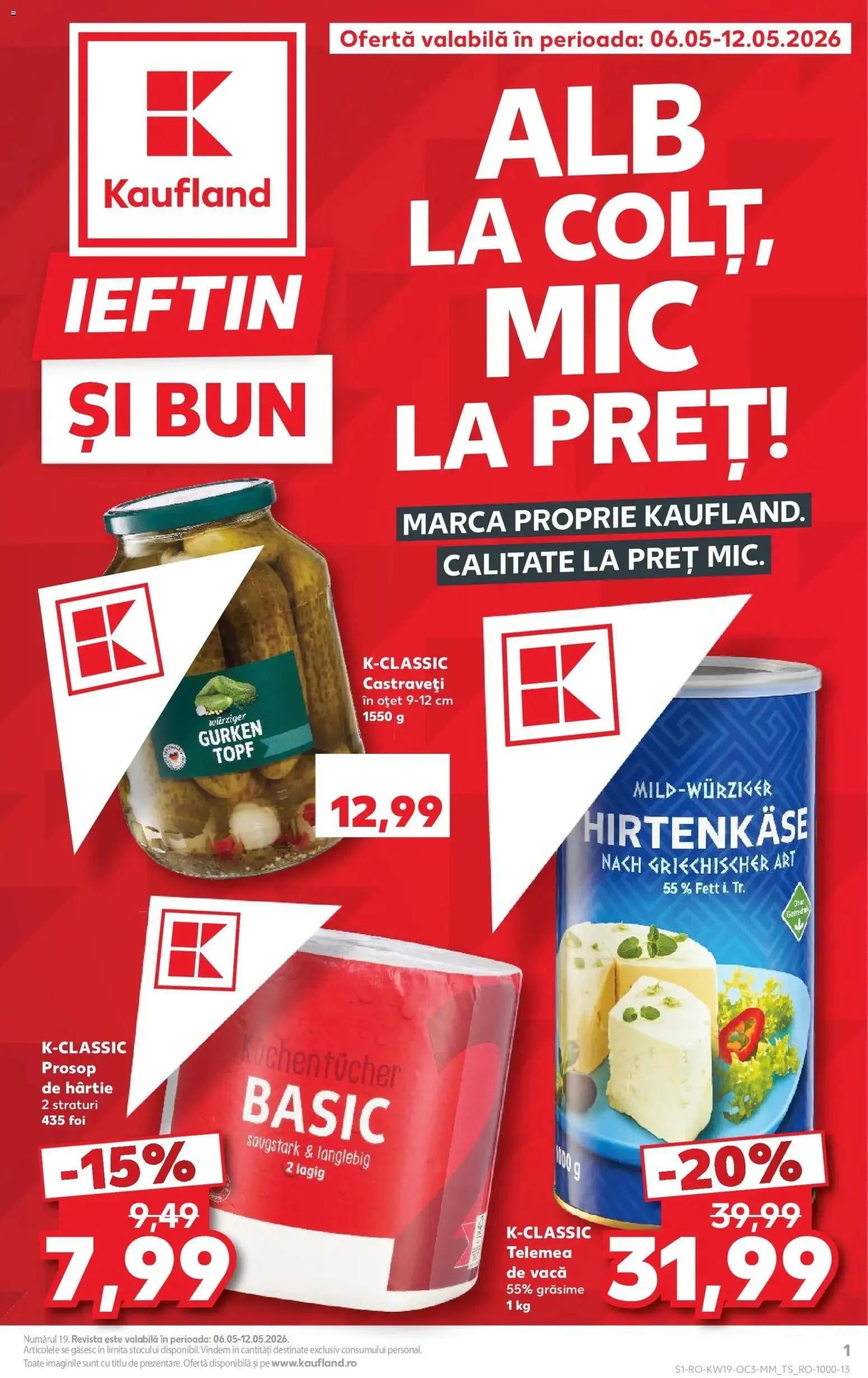 Noul catalog Kaufland – valabil de la 06.05.2026 | Pagină: 1 | Produse: Oțet, Castraveți
