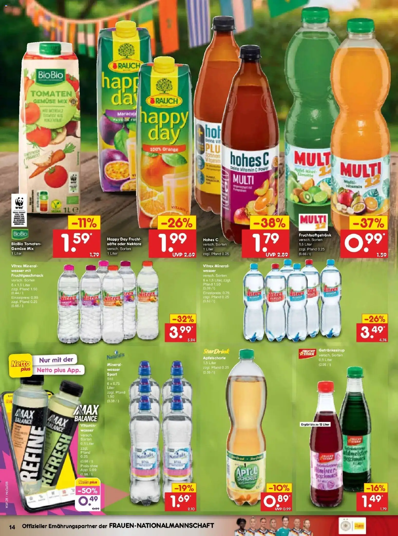 Netto Marken-Discount - Netto: Wochenangebote – gültig ab 05.07.2026 | Seite: 20 | Produkte: Äpfel, Wasser, Gemüse, Hohes c