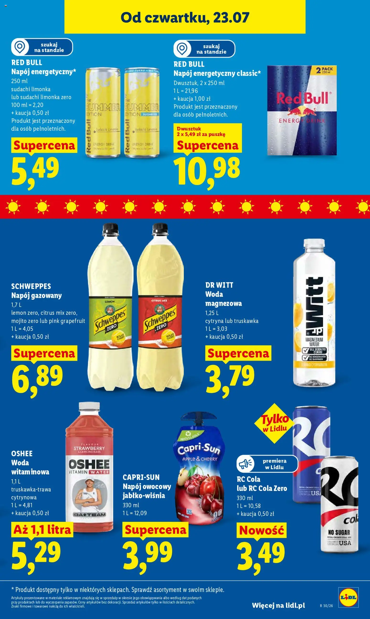 Lidl Polsko leták od 23.07.2026 | Strana: 75 | Produkty: Mojito, Red Bull, RC Cola, Cola