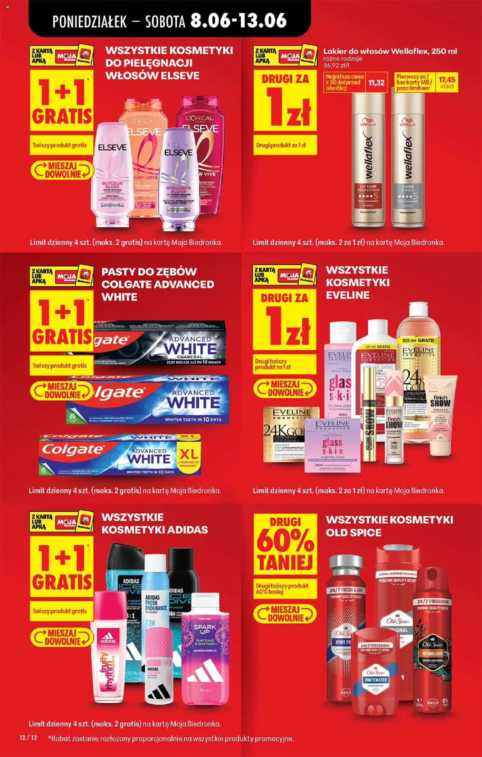 Biedronka Polsko leták od 08.06.2026 | Strana: 14 | Produkty: Finish, Karty, Old Spice