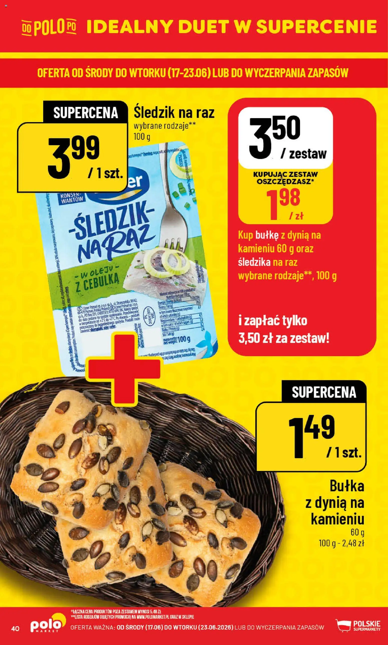 POLOmarket gazetka od 17.06.2026 | Strona: 40 | Produkty: Dynia, Bułka