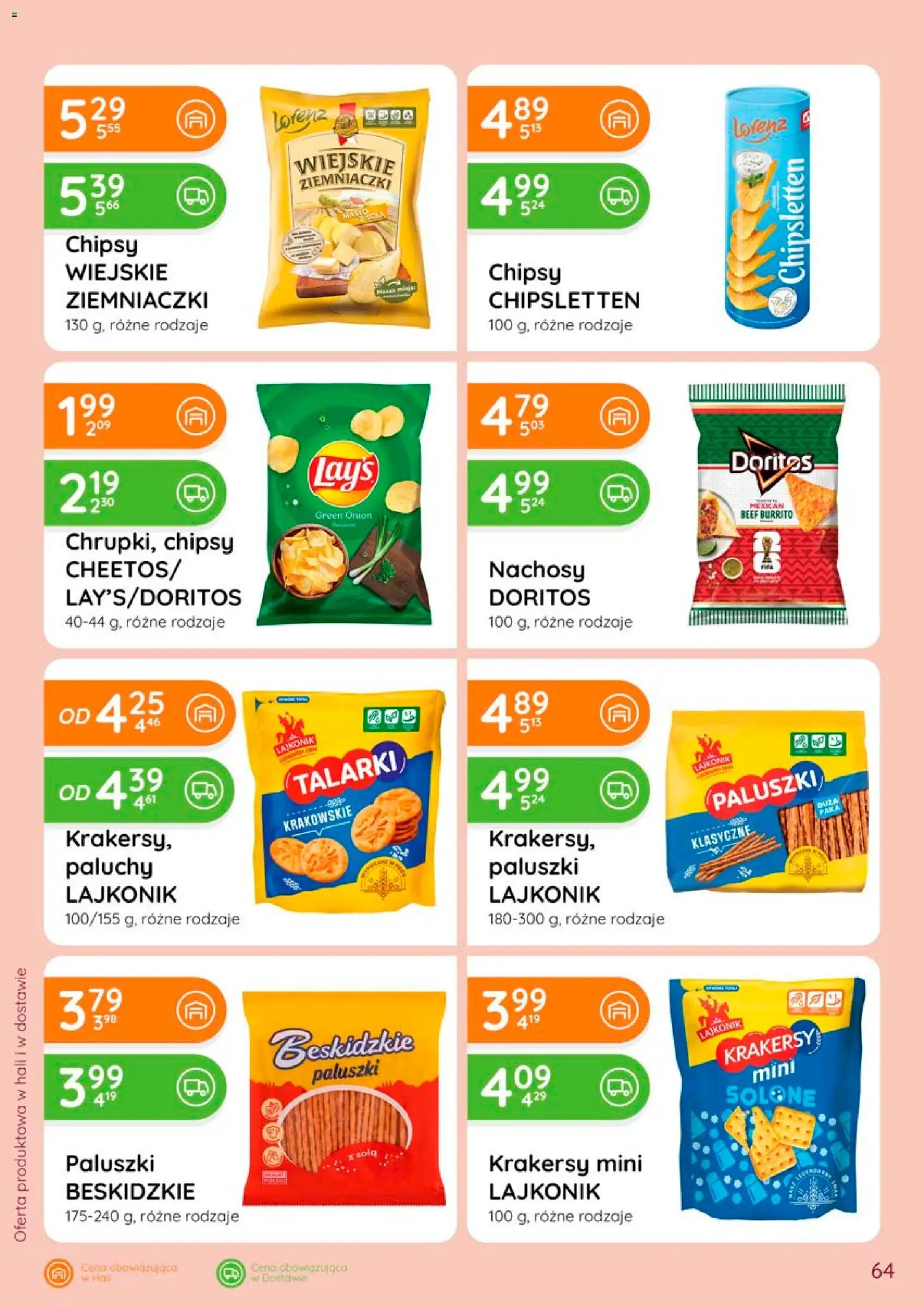 Eurocash gazetka od 28.05.2026 | Strona: 64 | Produkty: Doritos, Ziemniaczki, Paluszki, Krakersy