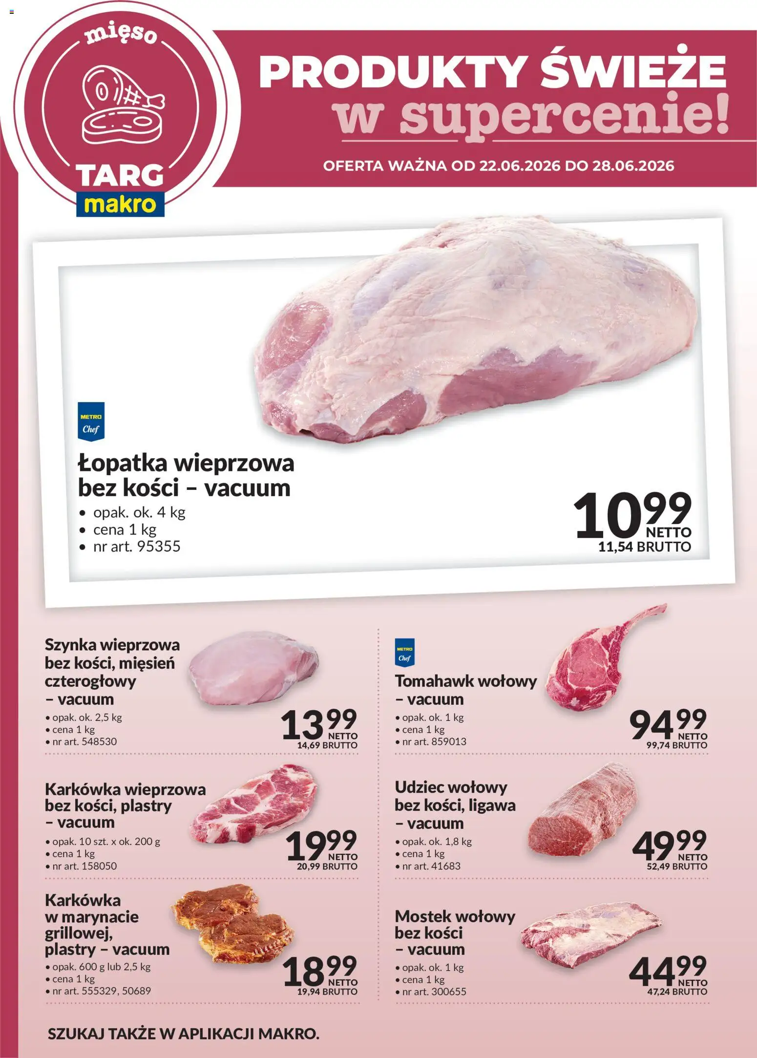 Makro gazetka - Produkty świeże w supercenie od 22.06.2026 | Strona: 1