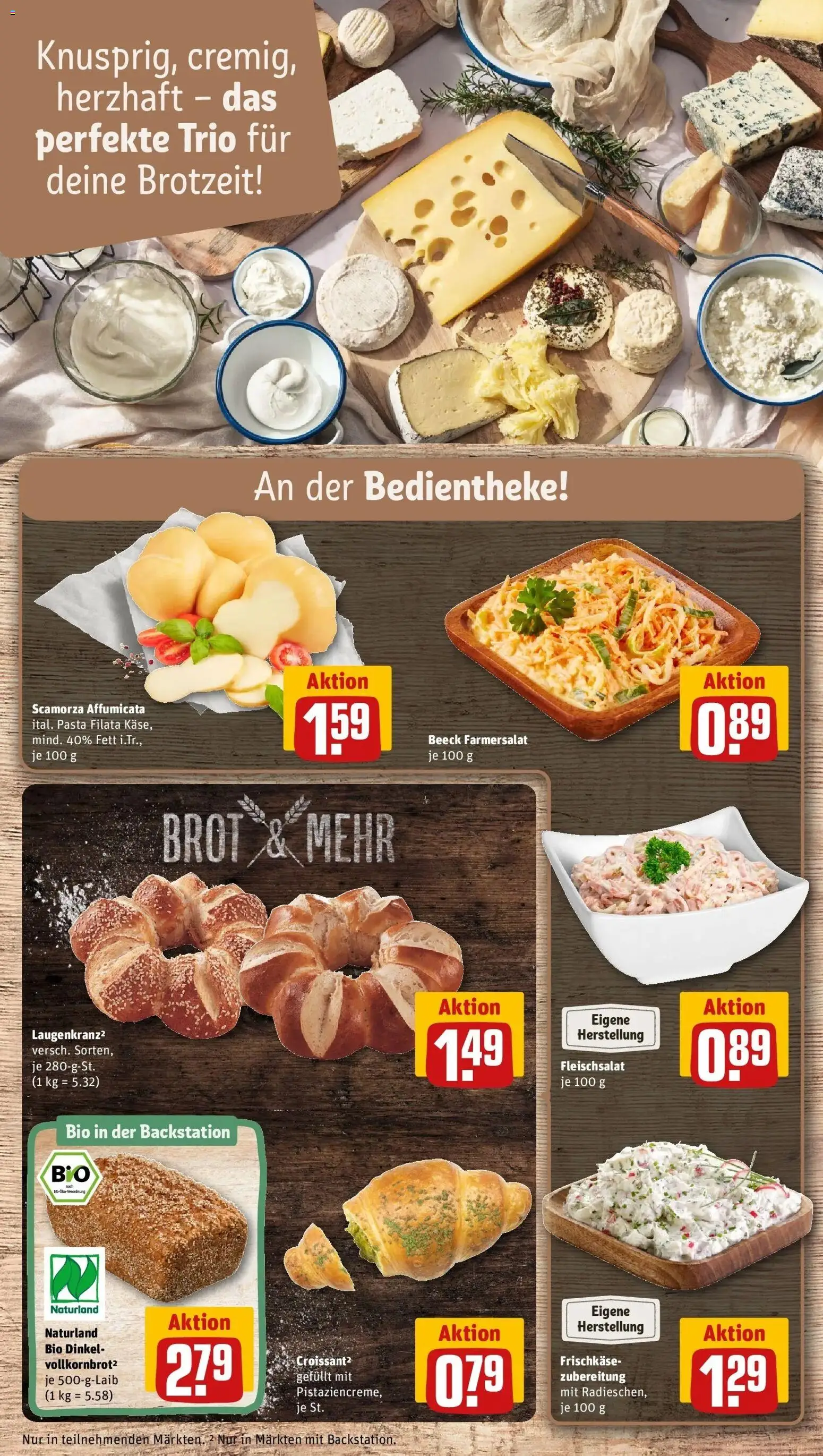 Rewe Prospekt Olsberg	 – gültig ab 04.05.2026 | Seite: 15 | Produkte: Croissant, Pasta, Brot, Frischkase