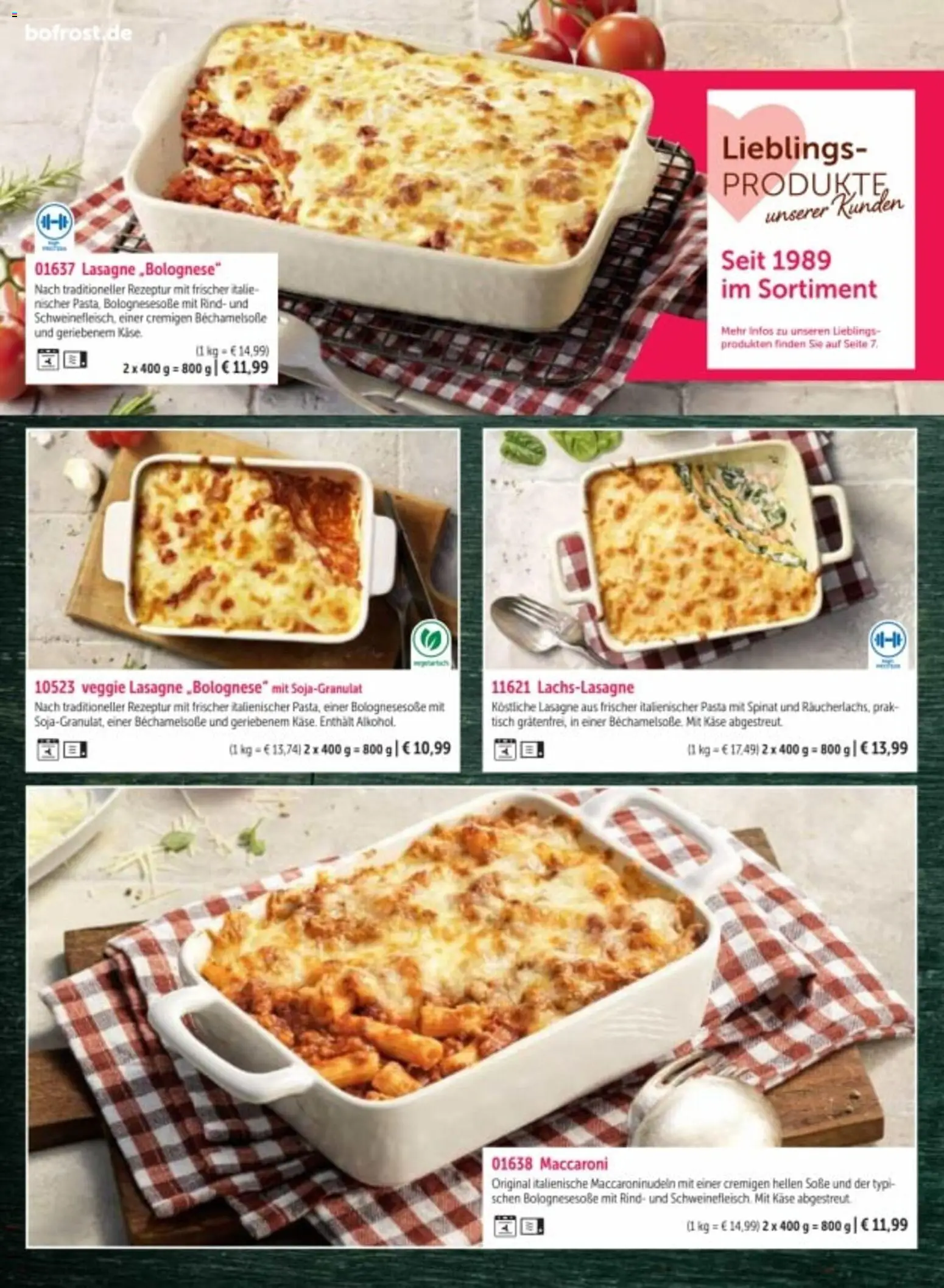 Bofrost Katalog – gültig ab 06.03.2026 | Seite: 112 | Produkte: Käse, Tisch, Lasagne, Pasta
