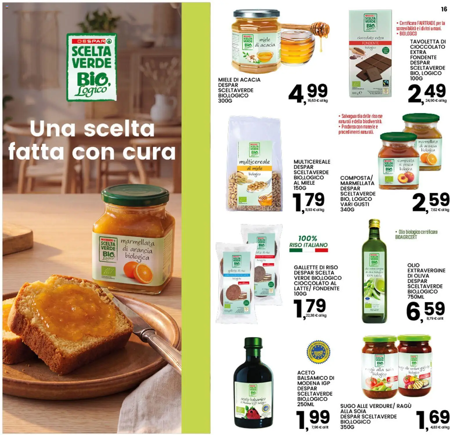 Volantino Interspar del 12/10/2026 | Pagina: 16 | Prodotti: Ragú, Arancia, Marmellata, Miele