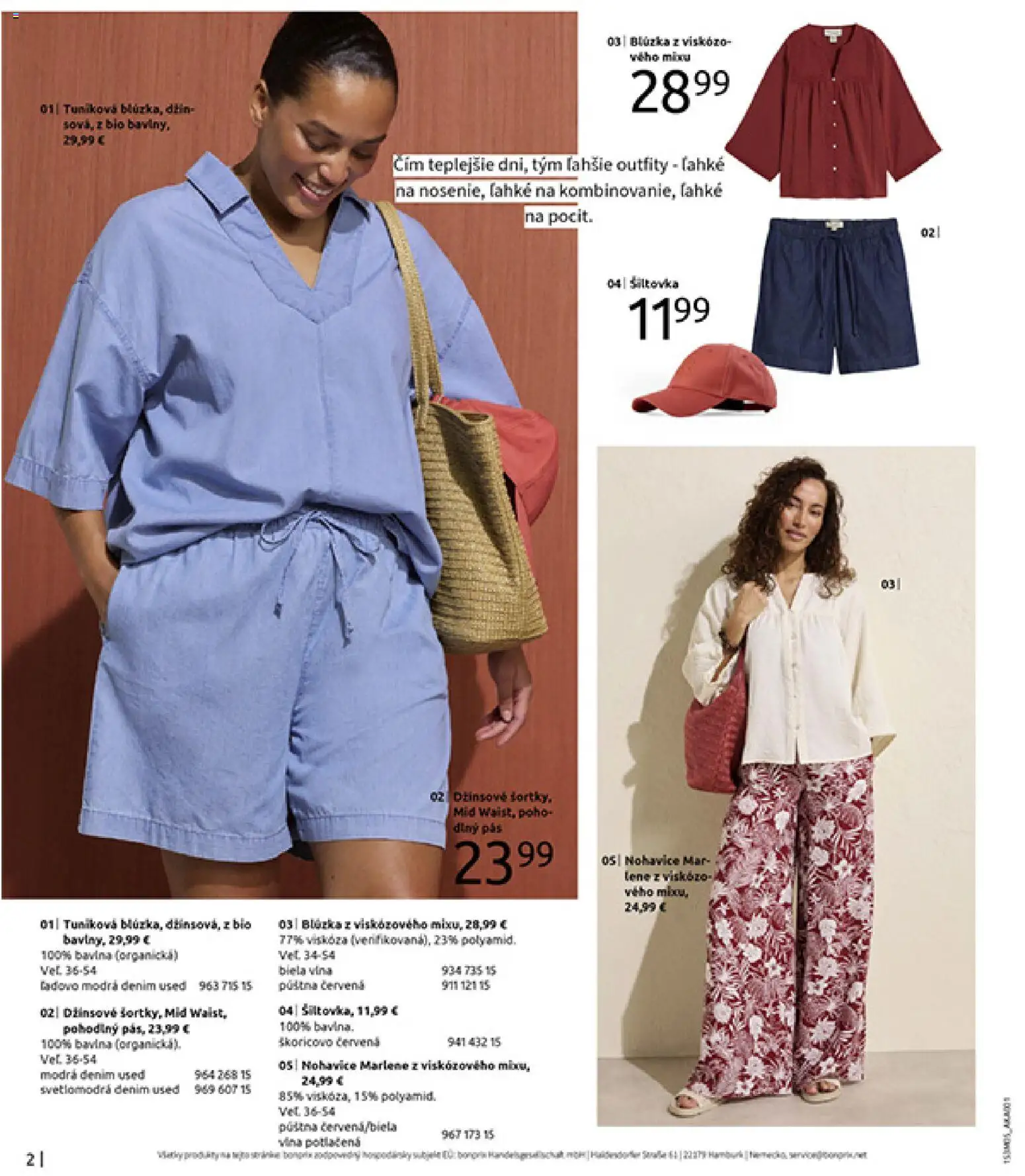 Nové Bonprix akcie – leták je platný od 05.05.2026 | Strana: 4 | Produkty: Pás, Blúzka, Nohavice