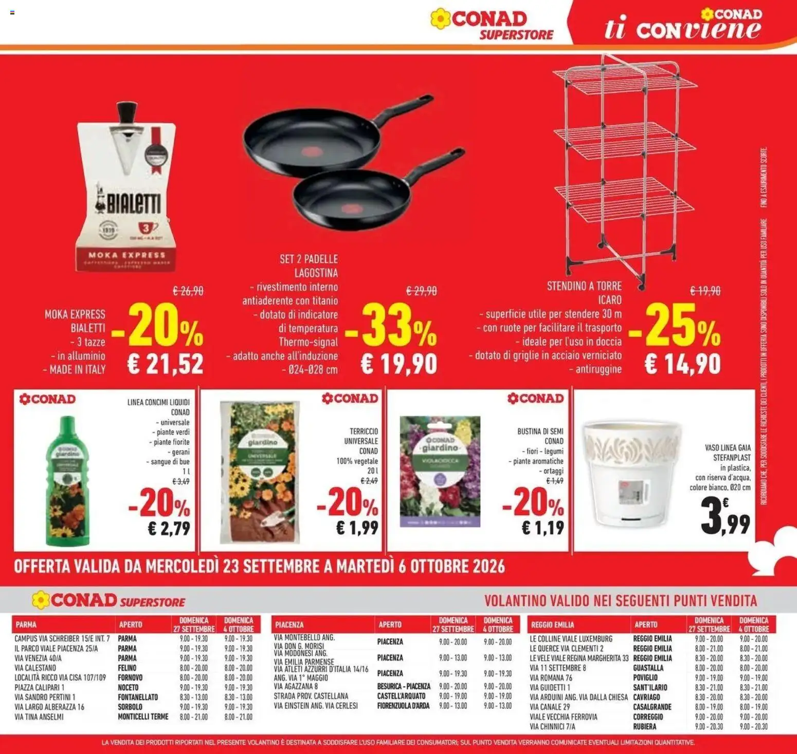 Anteprima volantino Conad dal 23/09/2026 prossima settimana | Pagina: 33 | Prodotti: Legumi, Ortaggi, Stendino, Alluminio
