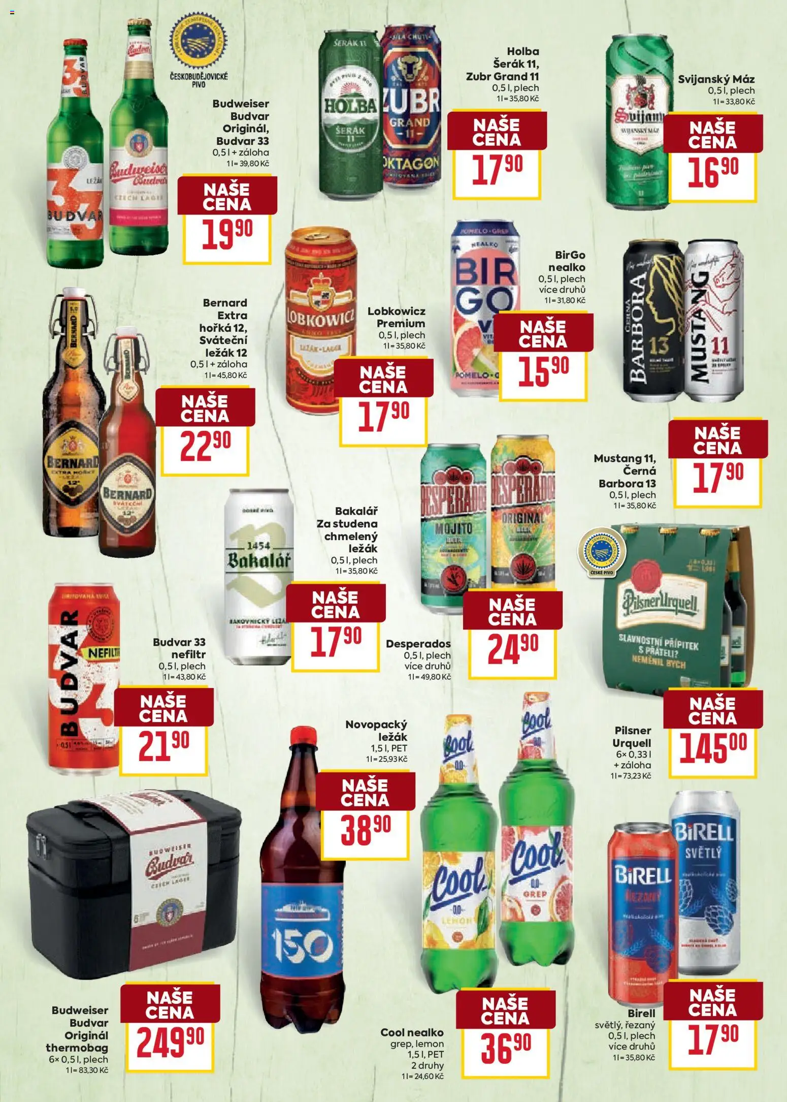 Billa leták - Léto od 10.06.2026 | Strana: 22 | Produkty: Birell, Pivo, Pilsner, Budvar 33
