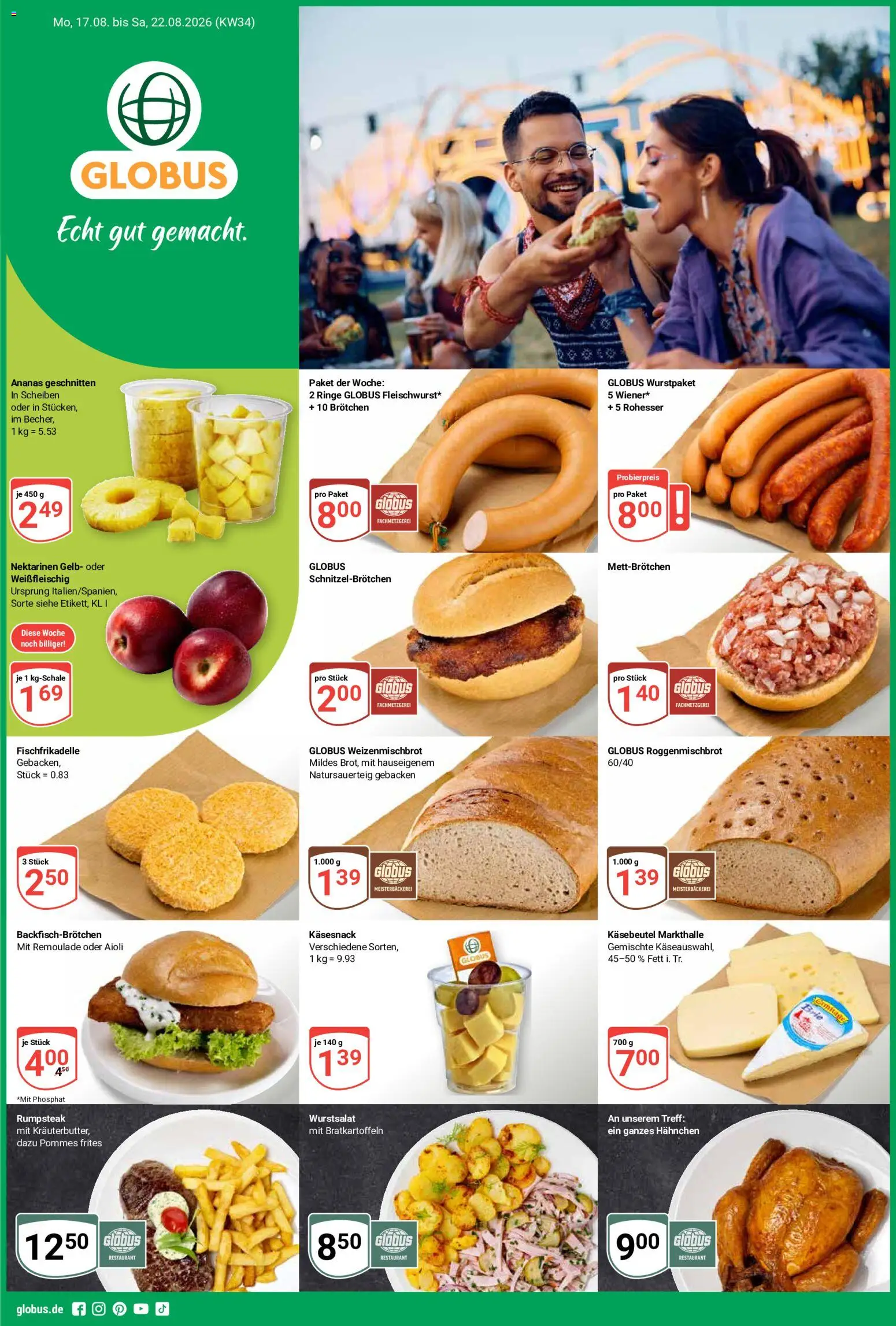 Globus Prospekt Völklingen – gültig ab 17.08.2026 | Seite: 1 | Produkte: Rumpsteak, Pommes, Ananas, Pommes frites