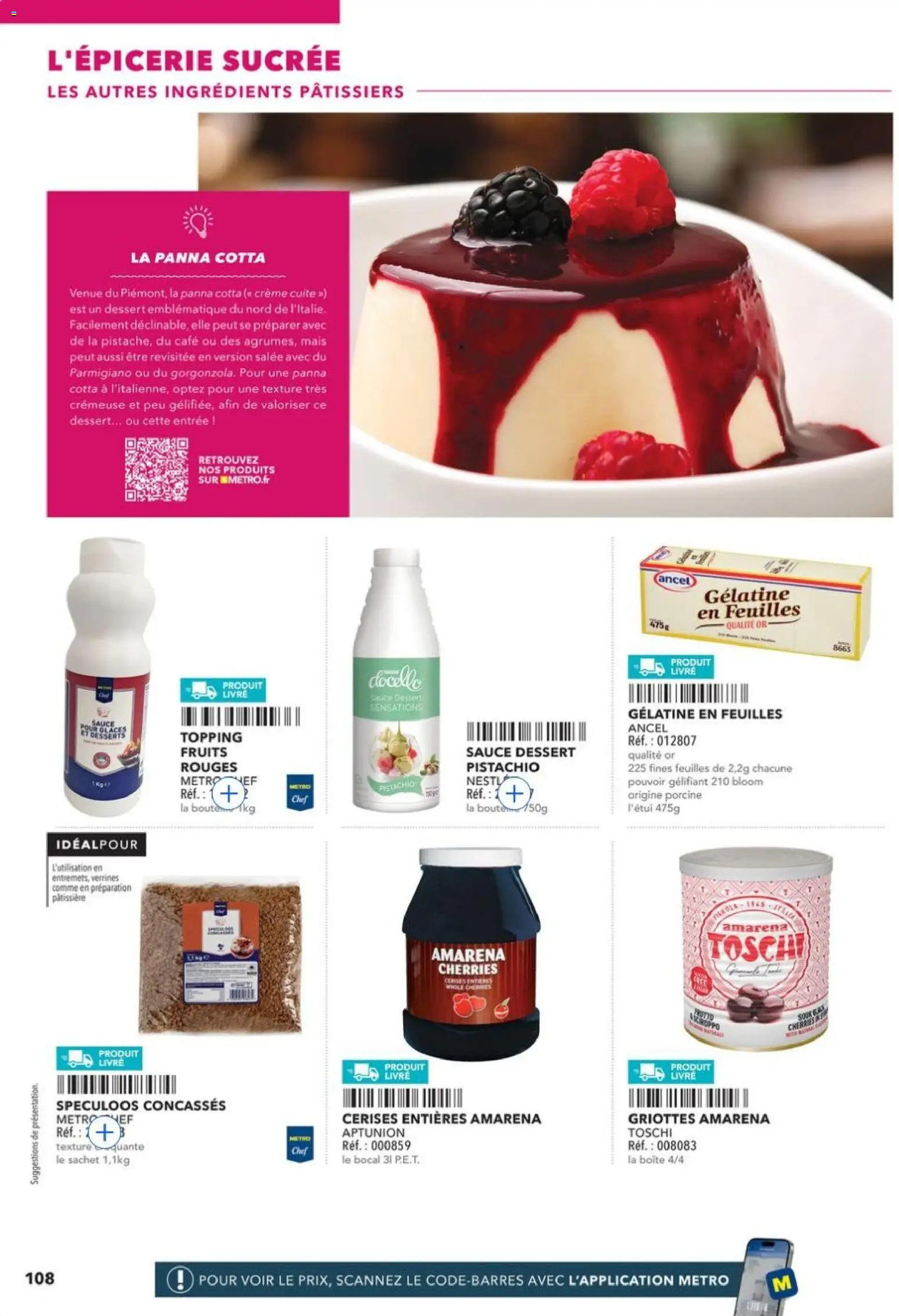 {H1} | Page: 108 | Produits: Mais, Spéculoos, Verrines, Crème