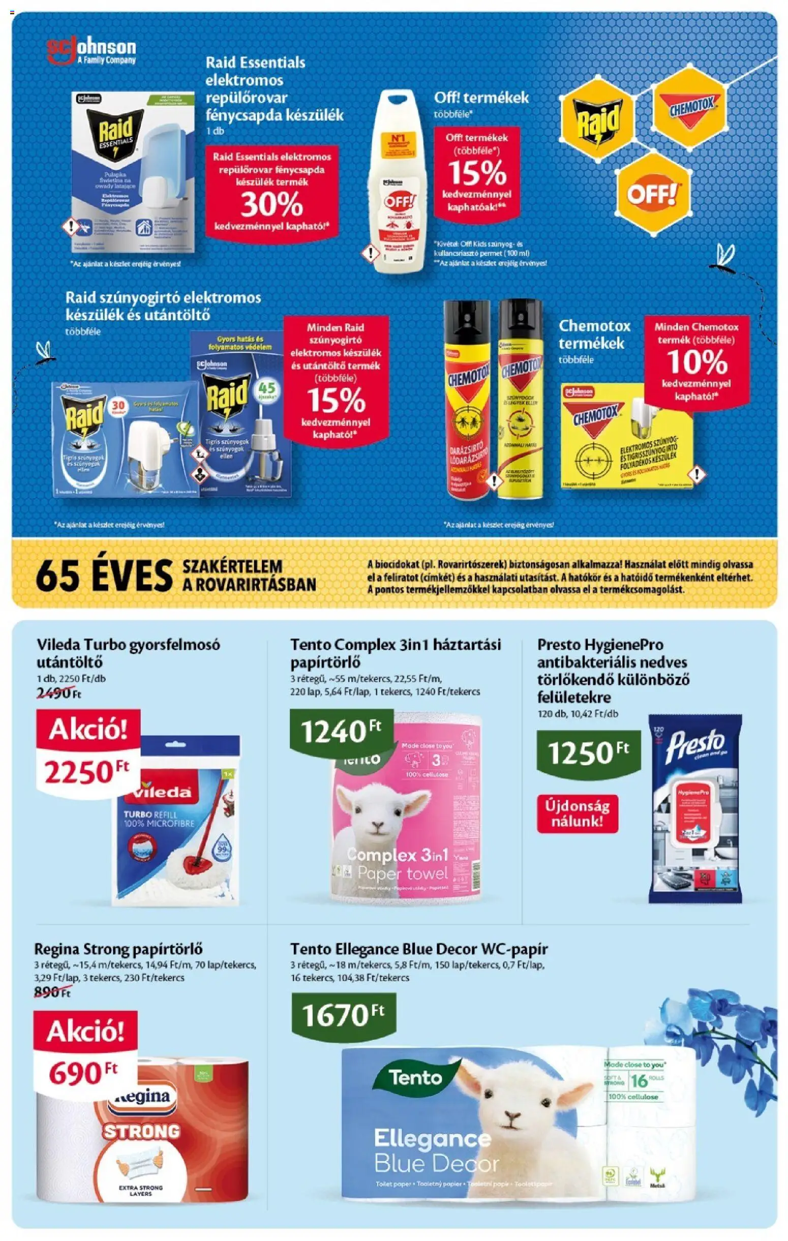 EcoFamily akciós ujság - amely érvényes a következő dátumtól: 2026.07.09. | Oldal: 15 | Termékek: Papírtörlő, Törlőkendő, Kullancsriasztó, Vileda
