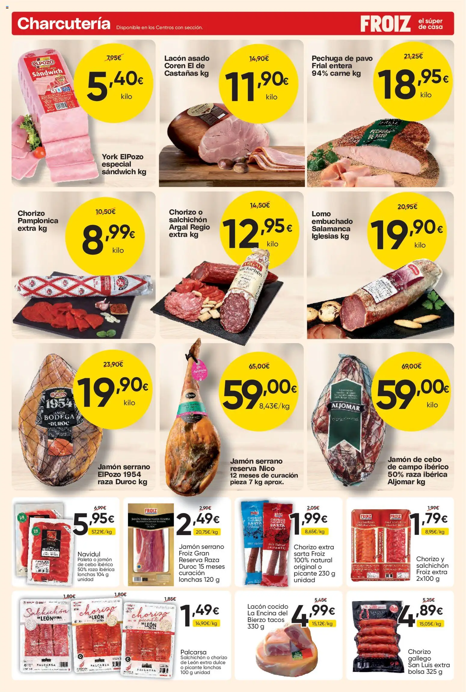 Froiz folleto │ válido desde el 14.05.2026 | Página: 6 | Productos: Jamón serrano, Jamón, Tacos, Bolsa